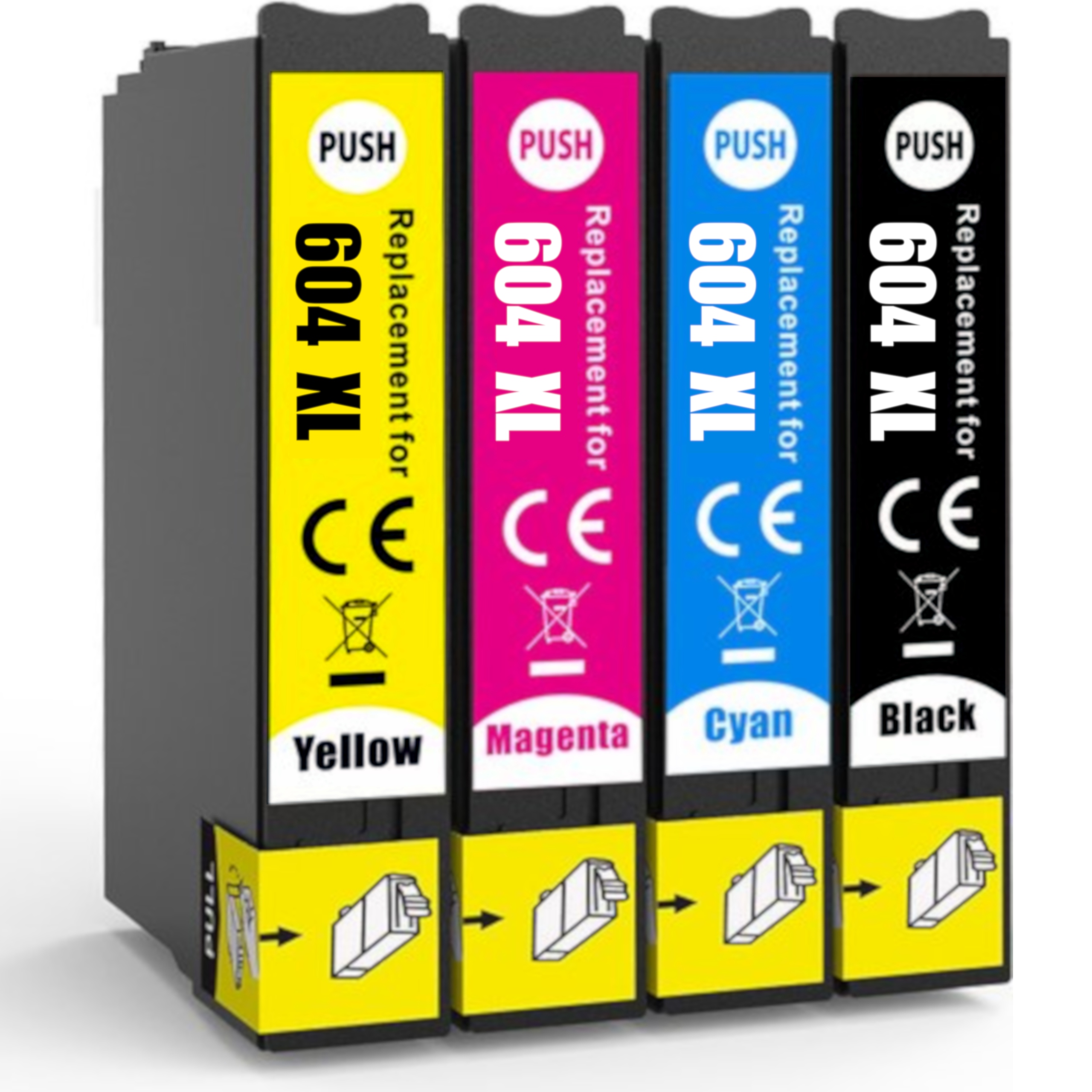 4INK 4x-Ink-604-for-Epson-XP-WF-Home tlačiareň pre Epson čierna (čierna), červená (purpurová), modrá (azúrová), žltá (žltá)