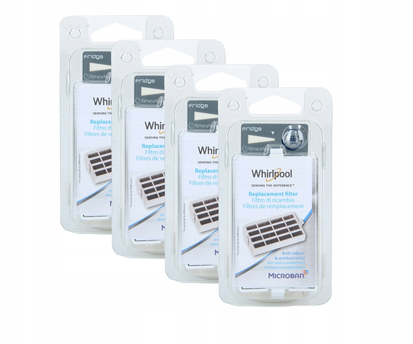 4x antimikrobiálny filter Whirlpool MICROBAN