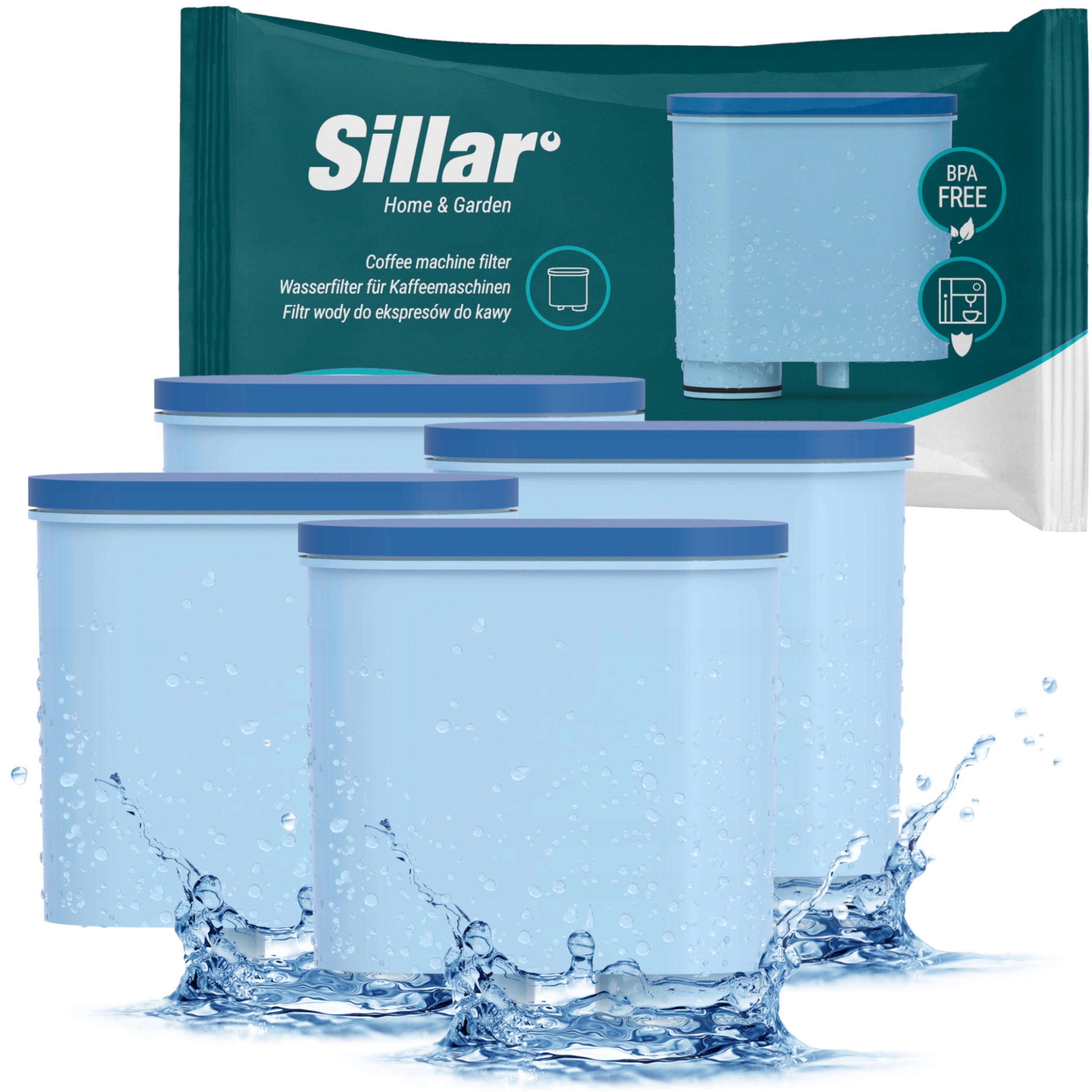 Sillar vodný filter pre kávovar Philips Saeco - 4x