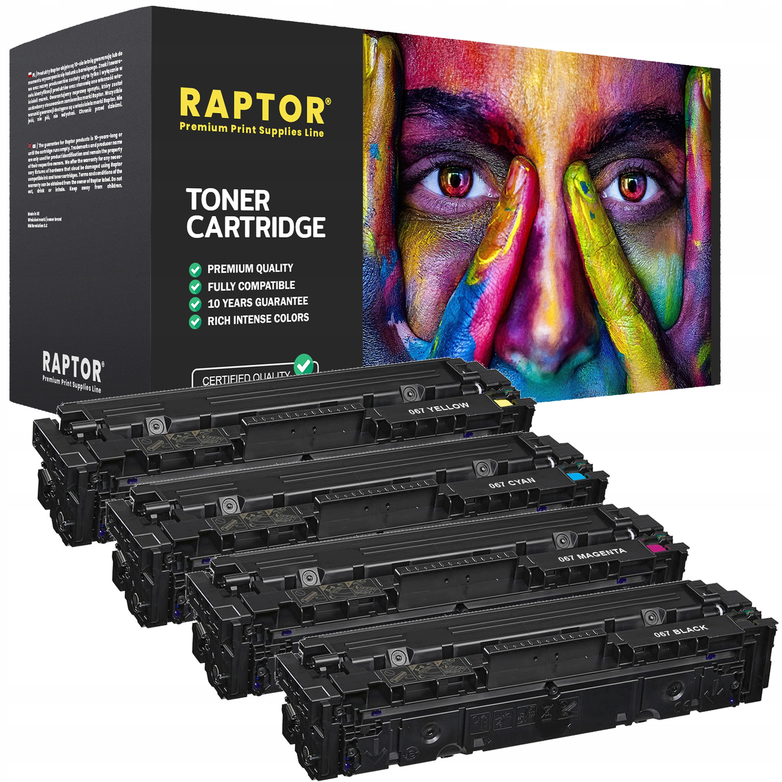 Toner Raptor pre Canon LBP631Cw / LBP633Cdw červený (purpurový), modrý (azúrový), žltý (žltý)