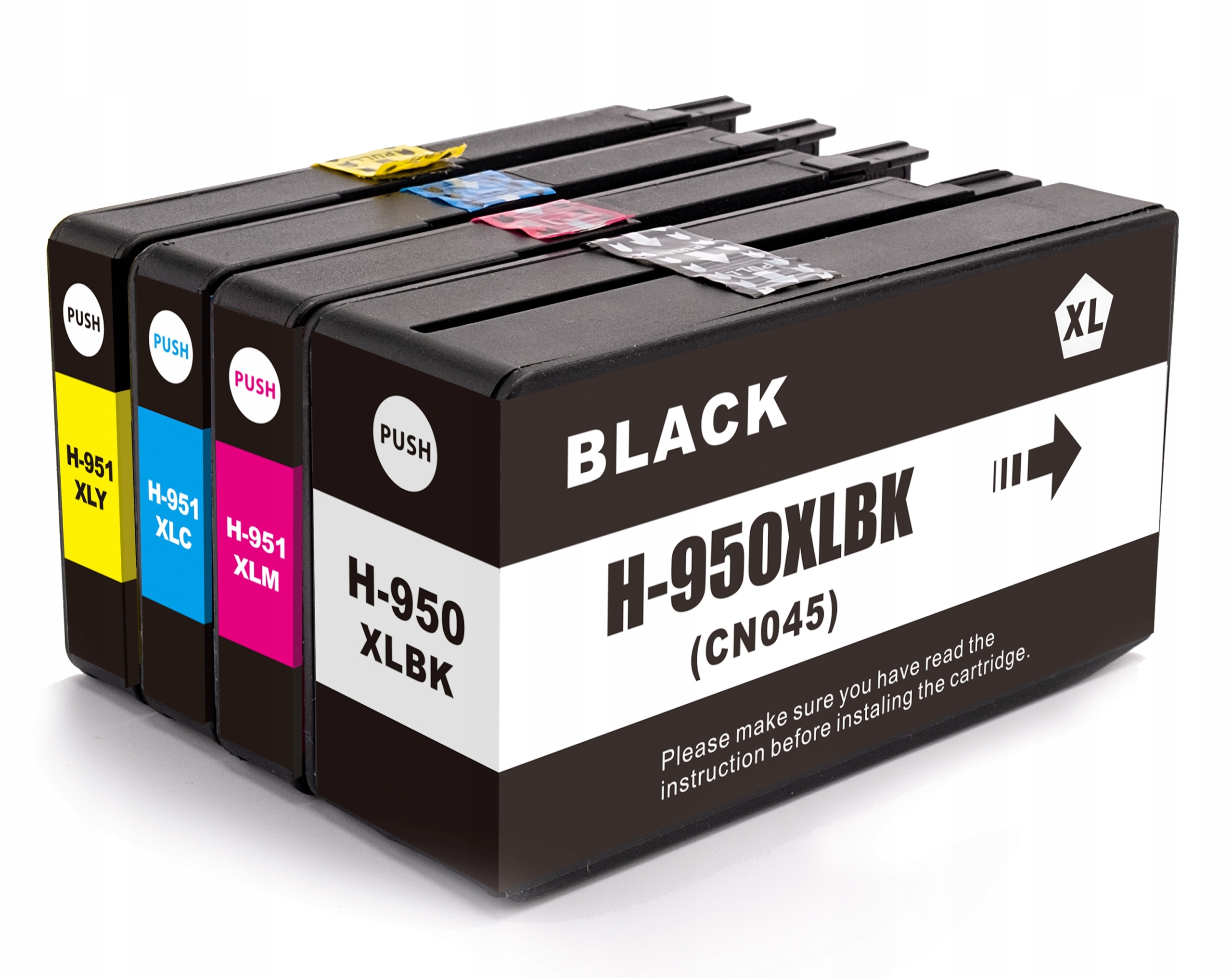 Originalex atrament HP950 XL HP951 XL HP 950 HP 951 pre HP čierna (čierna), červená (purpurová), modrá (azúrová), žltá (žltá)