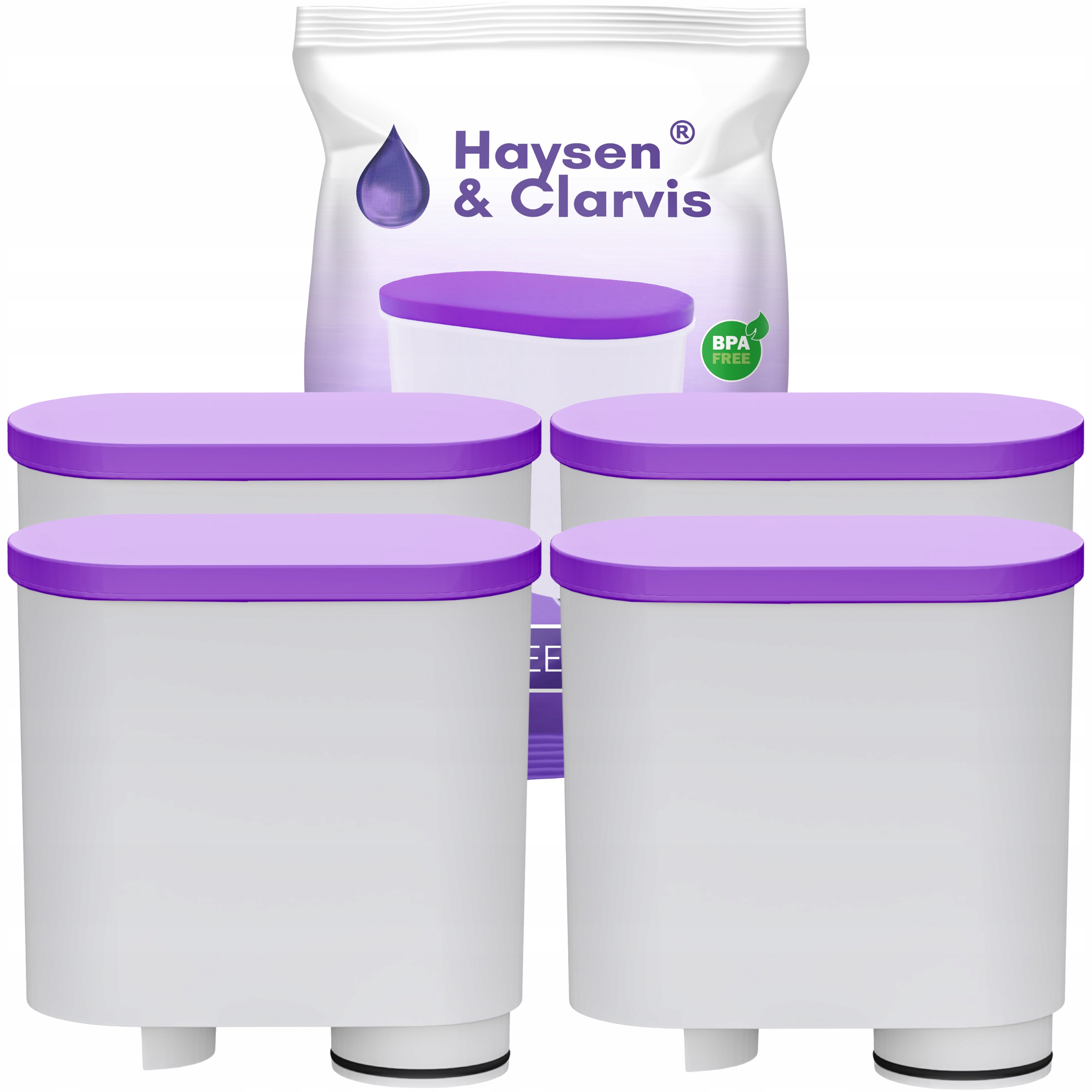 Vodný filter Haysen & Clarvis CoffeePure pre kávovary Philips/Saeco, 4 ks.