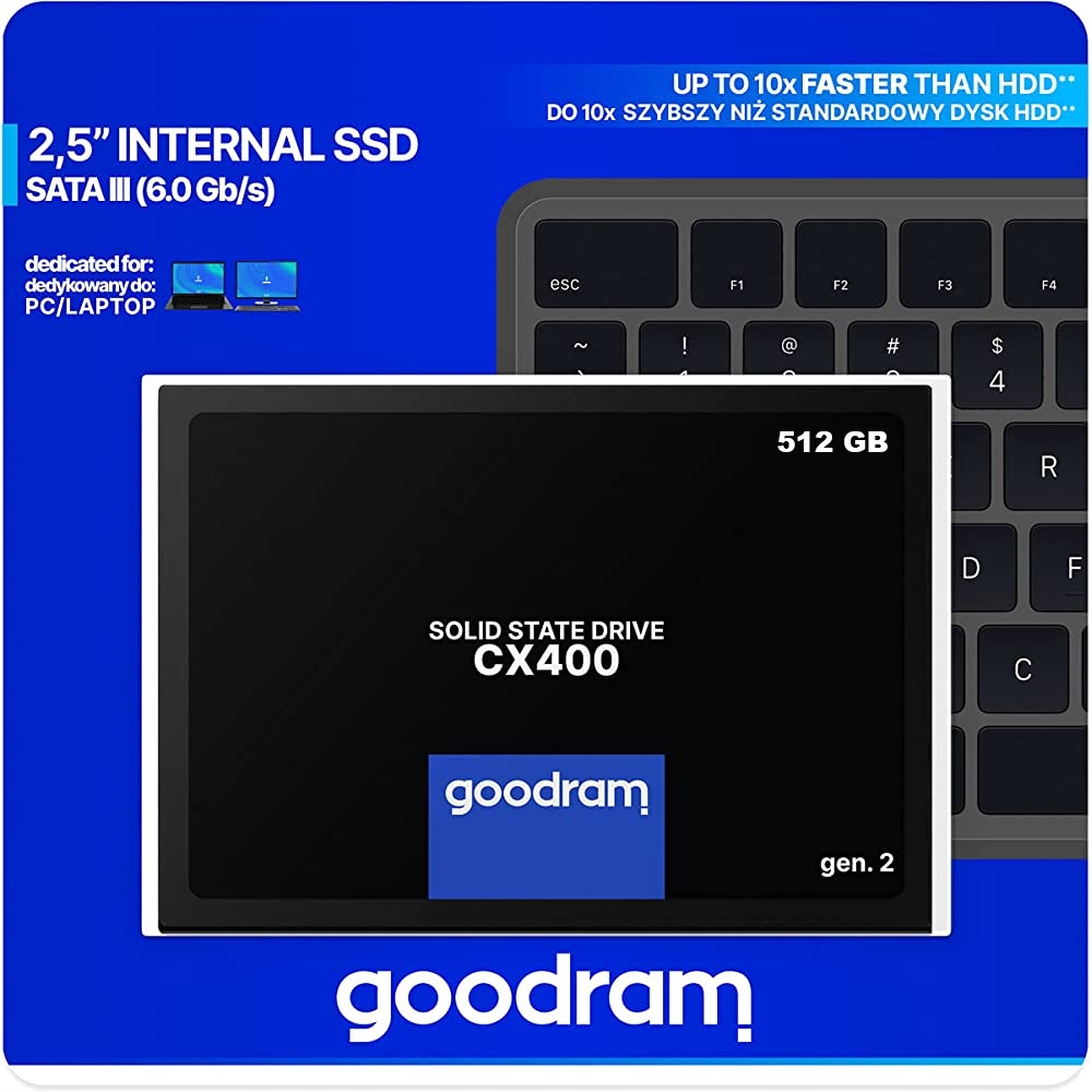 Disk SSD Goodram CX400 Gen. 2 512 GB 2,5" SATA III