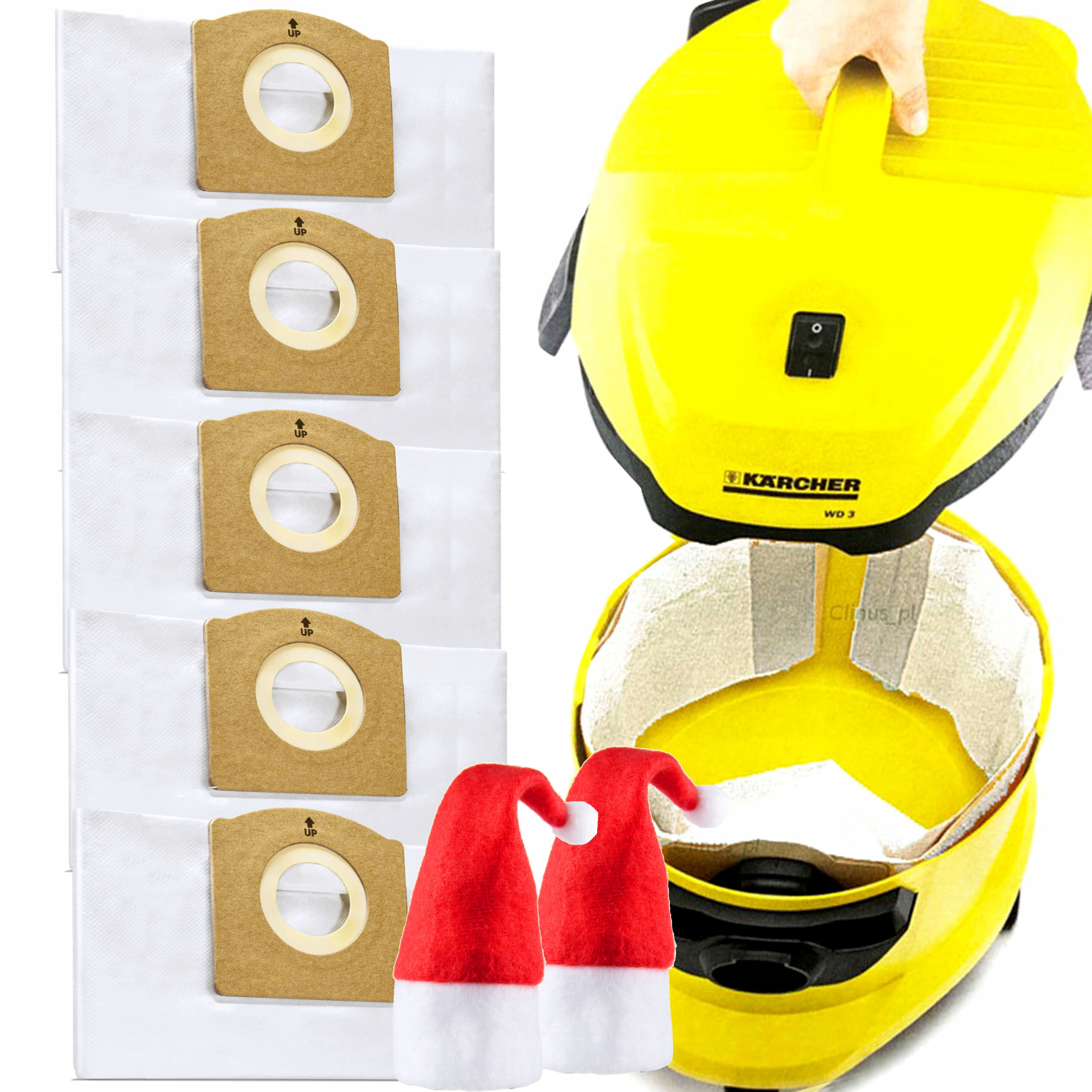Vrecko, sáčok do vysávača - 5x vrecká na vysávač Karcher WD3 MV3 6.959-130.0