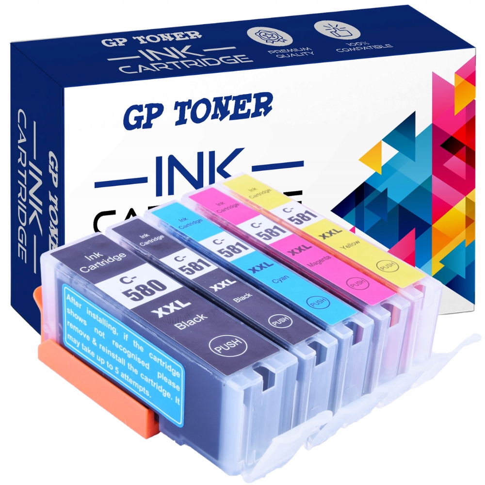 Atrament GP TONER GP-C580XLCMYK pre sadu Canon