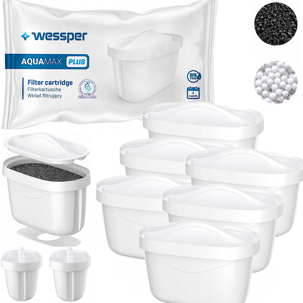 Filtračná vložka do kanvičky Wessper AquaMax Plus 1 ks.