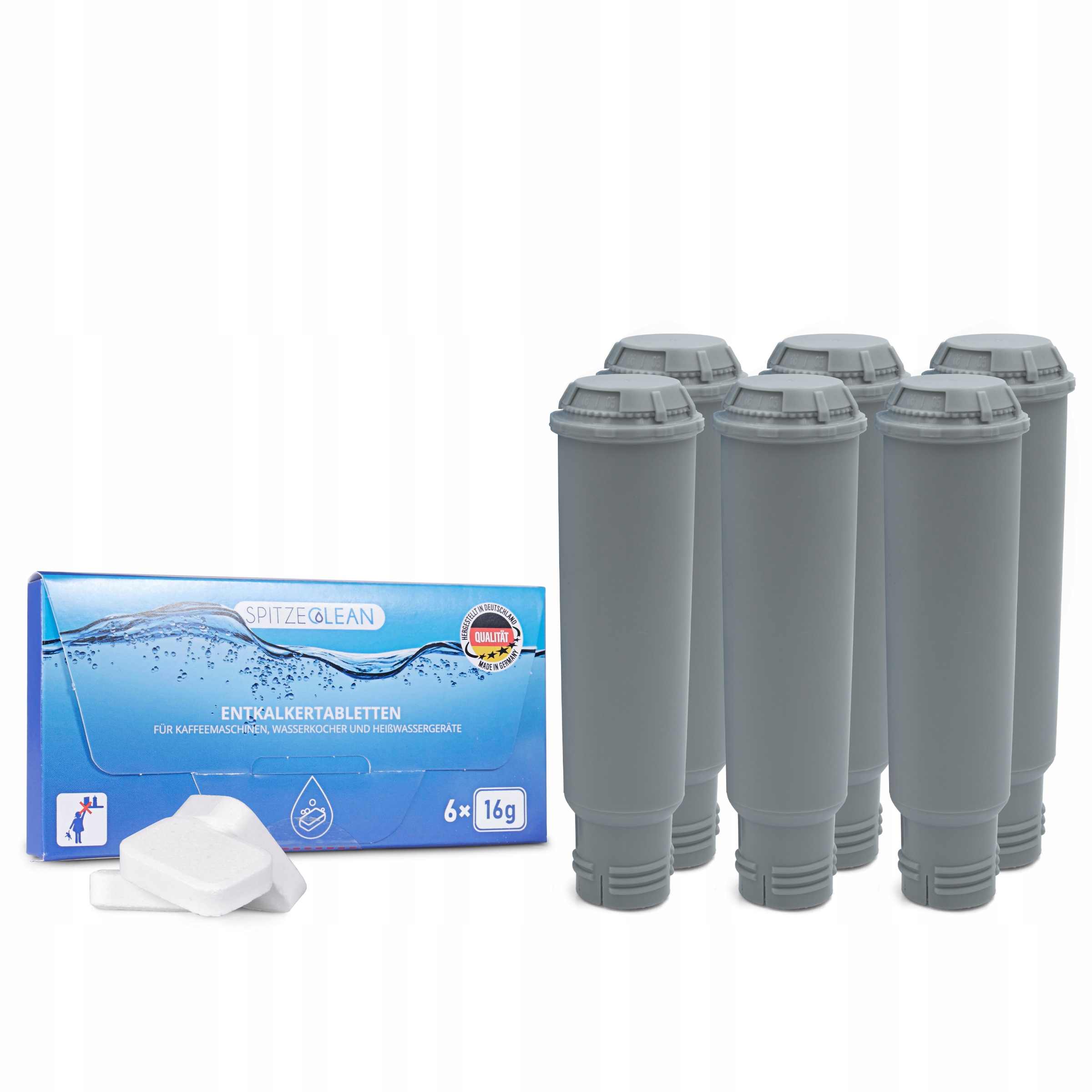 Filter vložte Spitze Clean 6x Spitze Gewinde + deskaling tablety 1 ks.