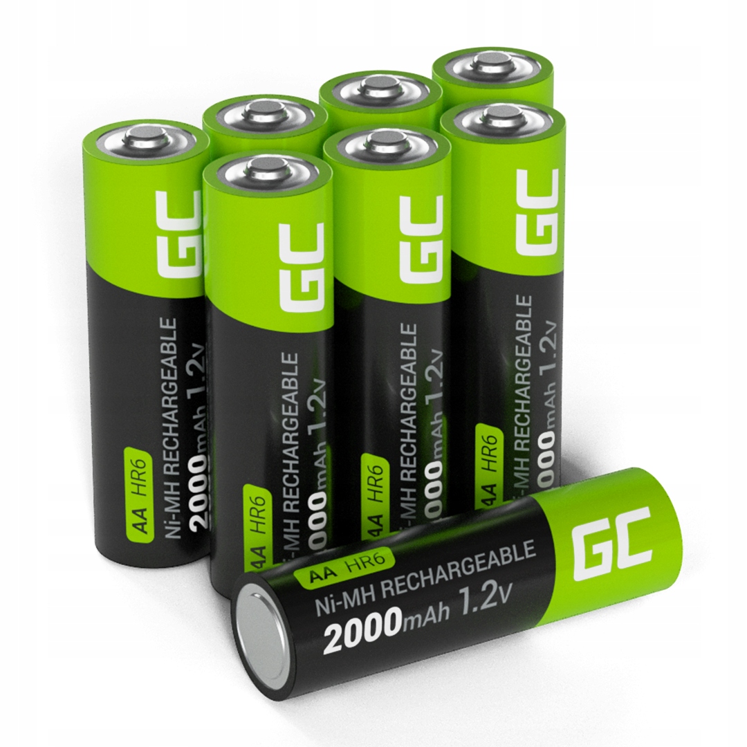 Nikel-metal hydridová (NiMH) batéria Green Cell AA (R6) 2000 mAh 8 ks.
