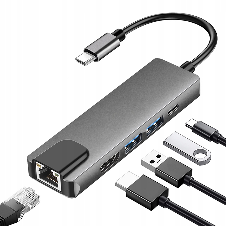 Hub USB Zenwire HUB USB-C HDMI 4K 60 Hz THUNDERBOLT 3 PD