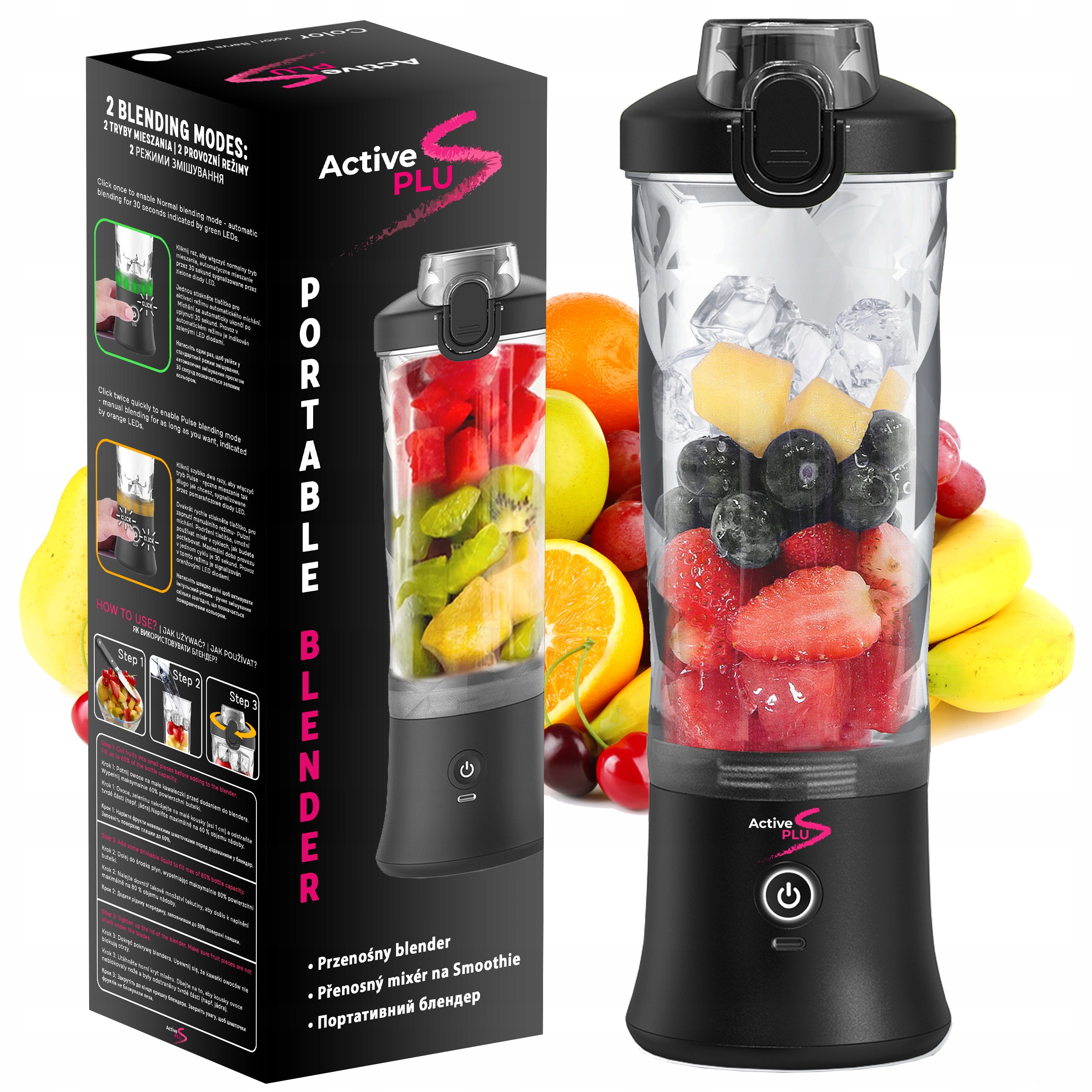 ActivePlus 1213 350 W hrnčekový mixér, čierny