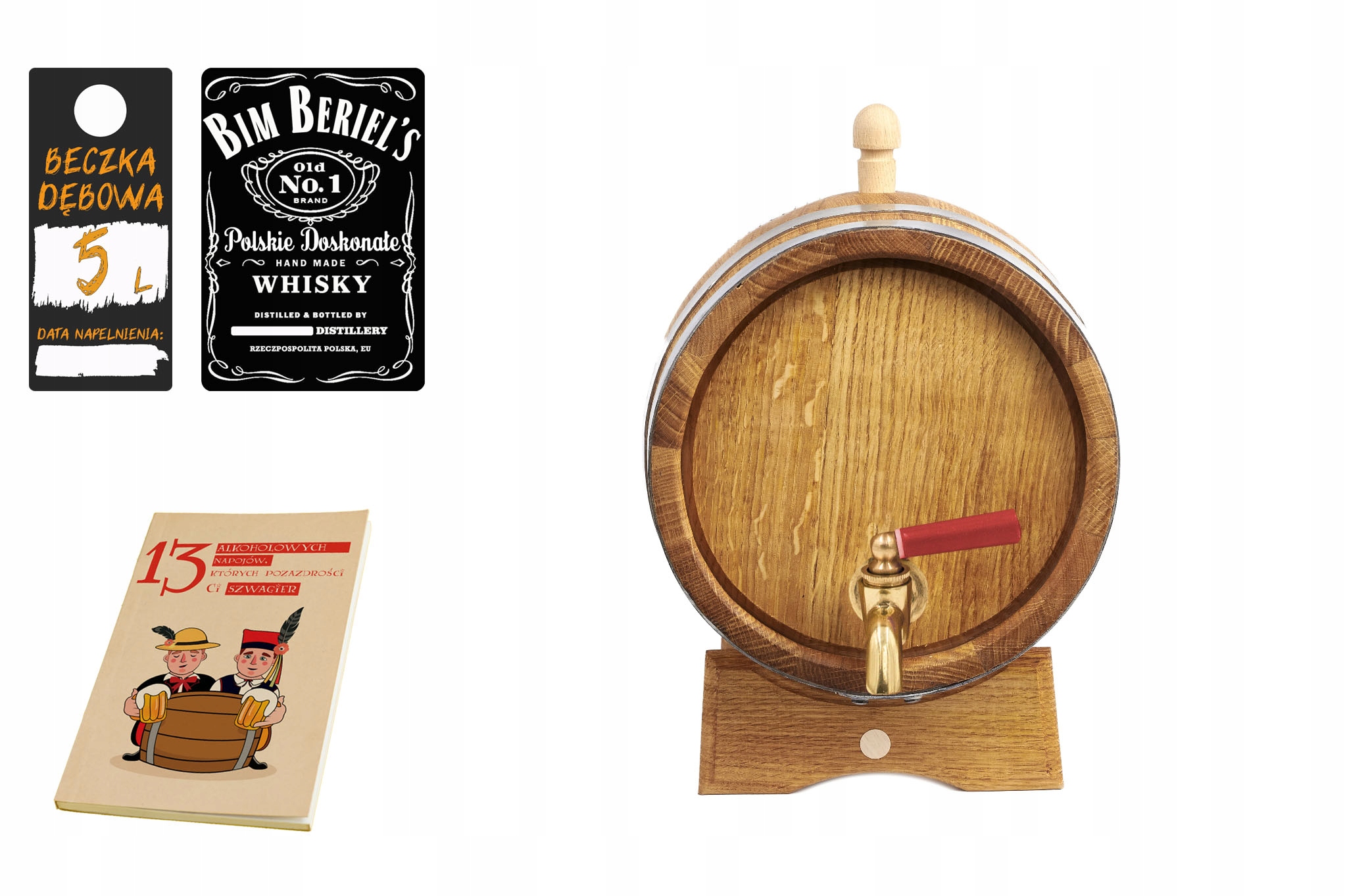 5L dubový sud na whisky, moonshine, víno, likéry (s certifikátom PZH)