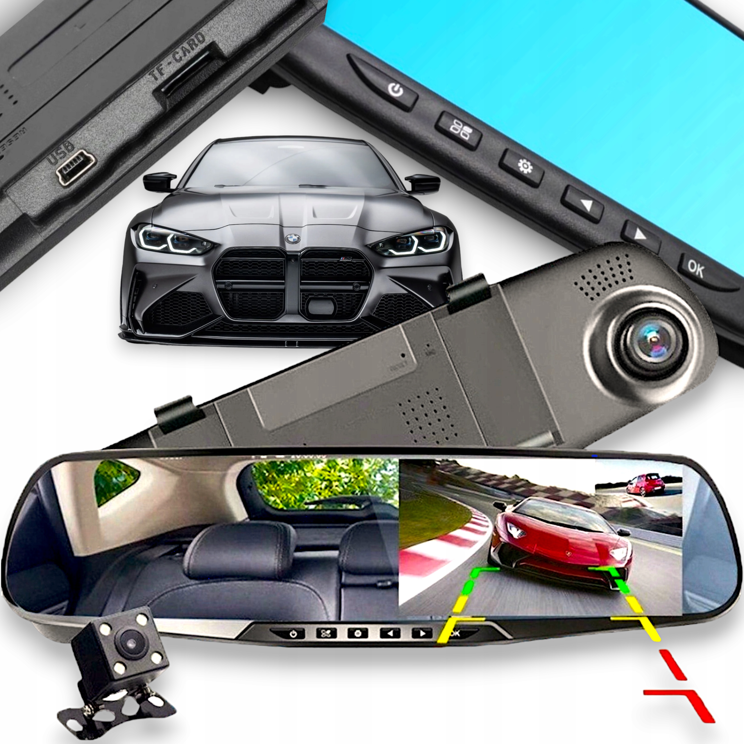 AUTOKAMERA PREDNÁ A ZADNÁ ZÁZNAM VOZIDLA VIDEOREKORDÉR Menu PL