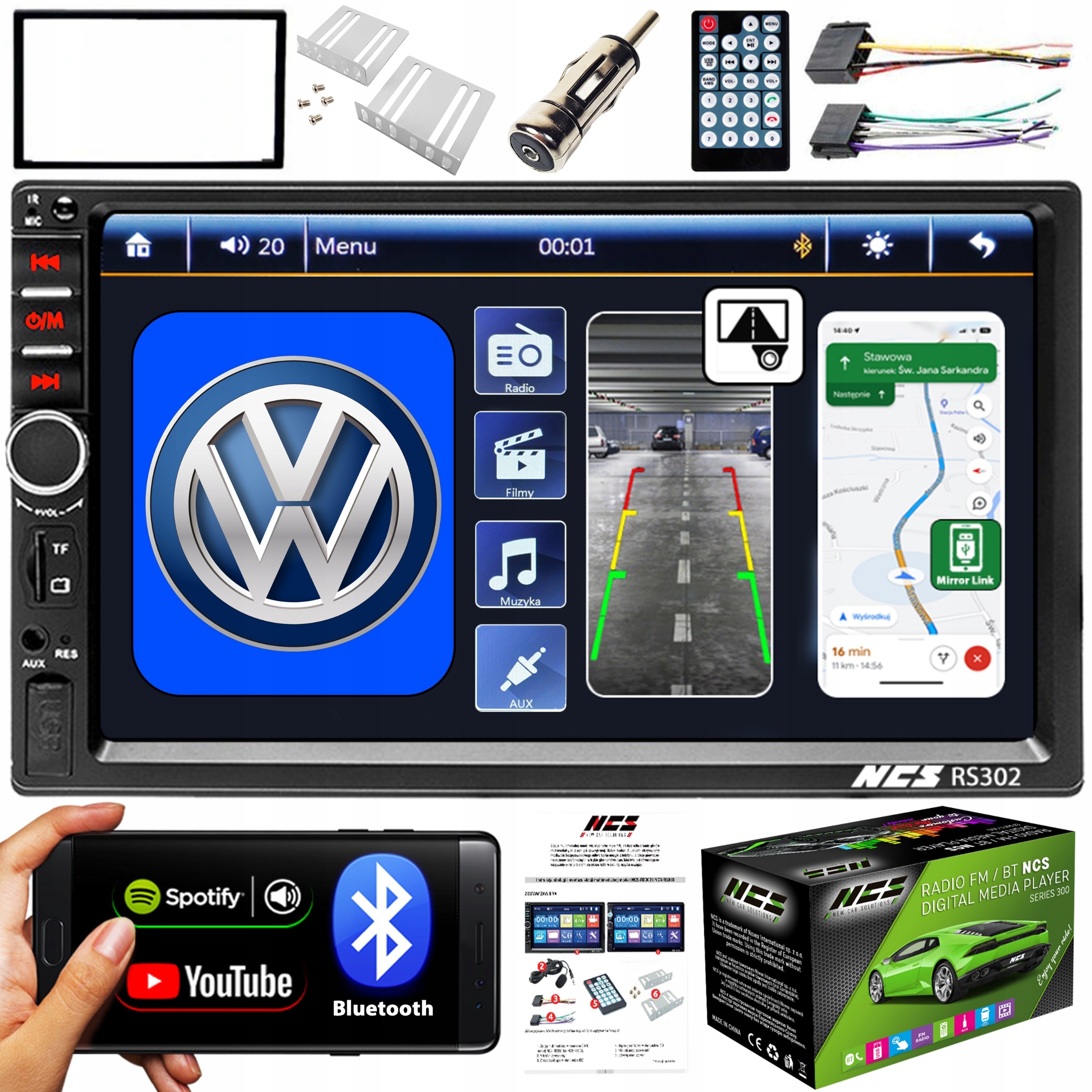 Autorádio NCS RS-302 2-DIN + 3 ďalšie produkty