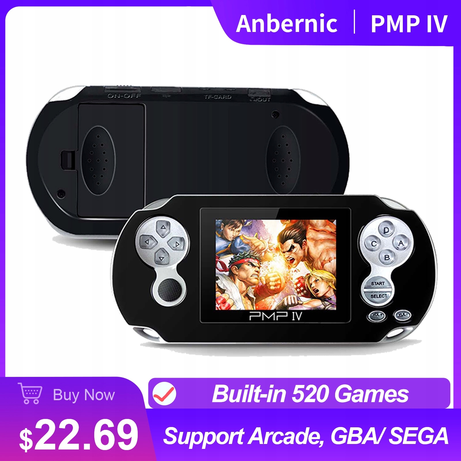 Anbernic PMP 4 retro vrecková herná konzola 2.7