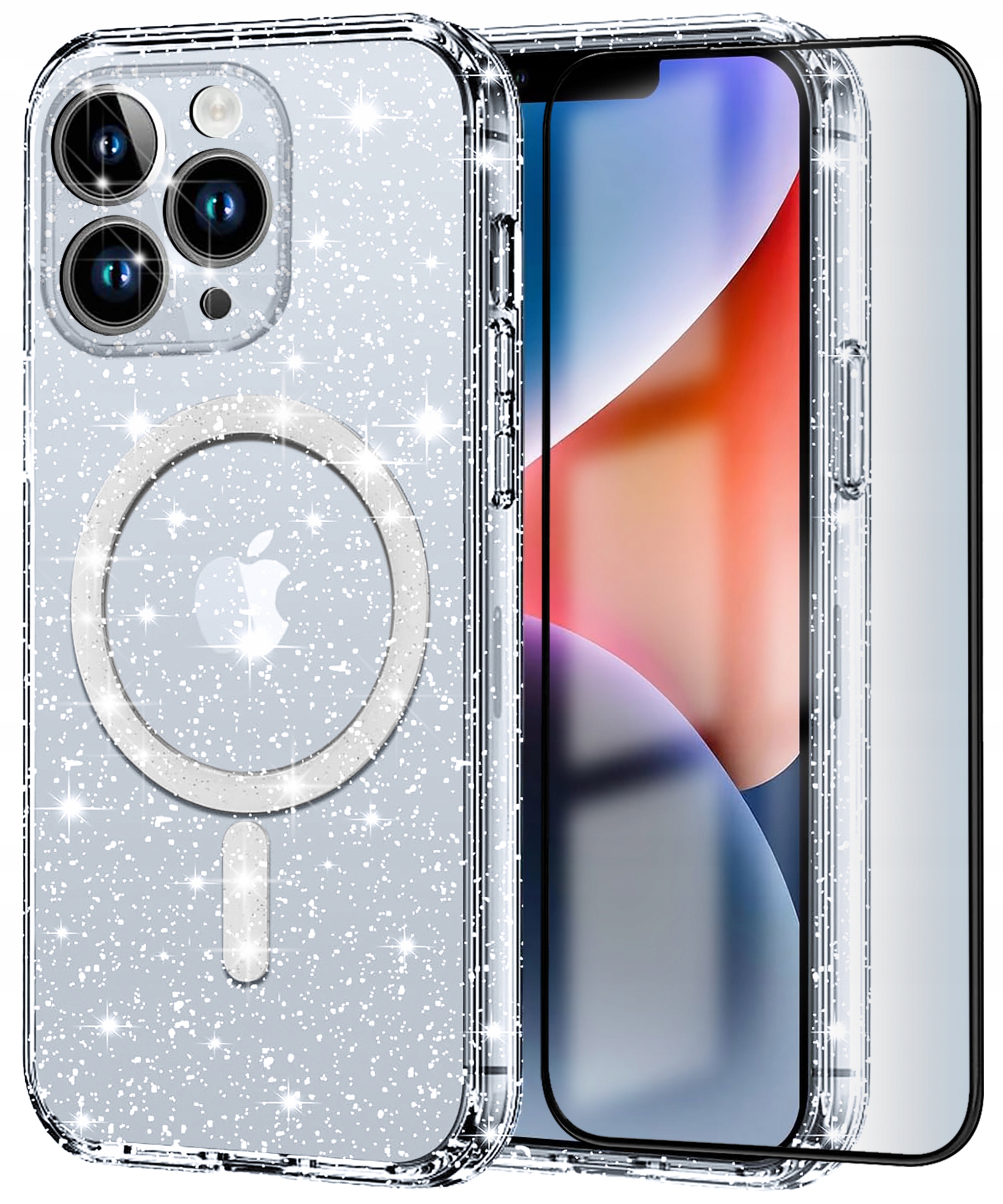 KrainaGSM zadná časť pre Apple iPhone 13 Pro MAGNETIC GLITTER PREMIUM bezfarebná