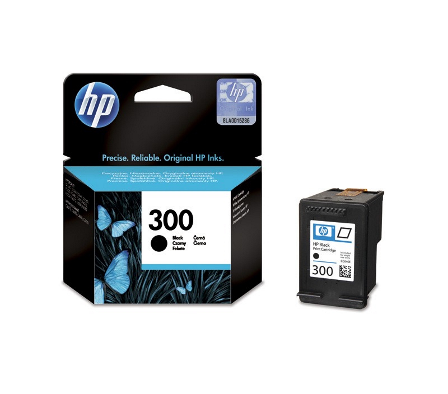 Čierna atramentová kazeta HP 300 CC640EE