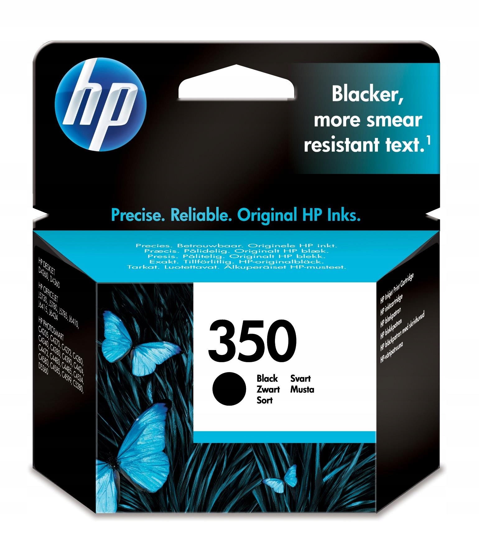 Čierna atramentová kazeta HP 350 CB335EE