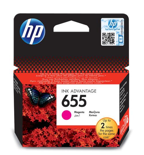 Atramentová kazeta HP 655 CZ111AE červená (purpurová)