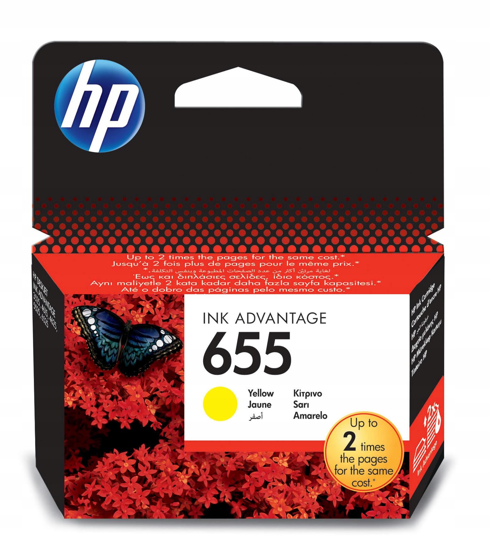 Žltá atramentová kazeta HP 655 CZ112AE