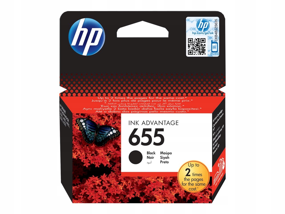 Čierny atrament HP 655 CZ109AE (čierny)