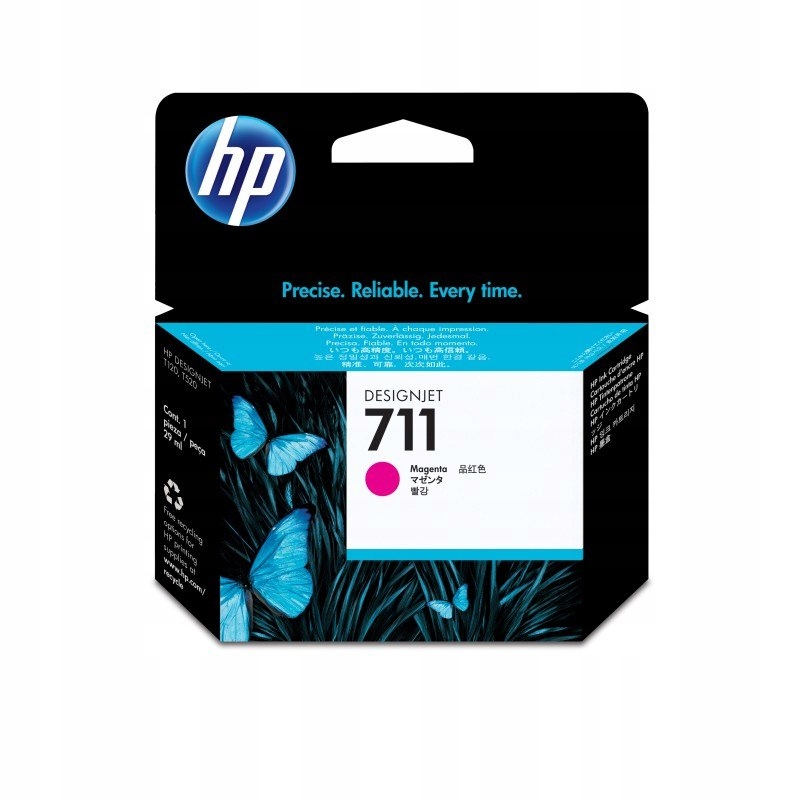 Červená (purpurová) atramentová kazeta HP 711 CZ131A