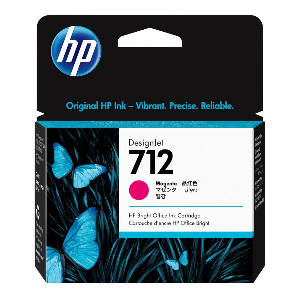 Atramentová kazeta HP 712 3ED68A červená (purpurová)