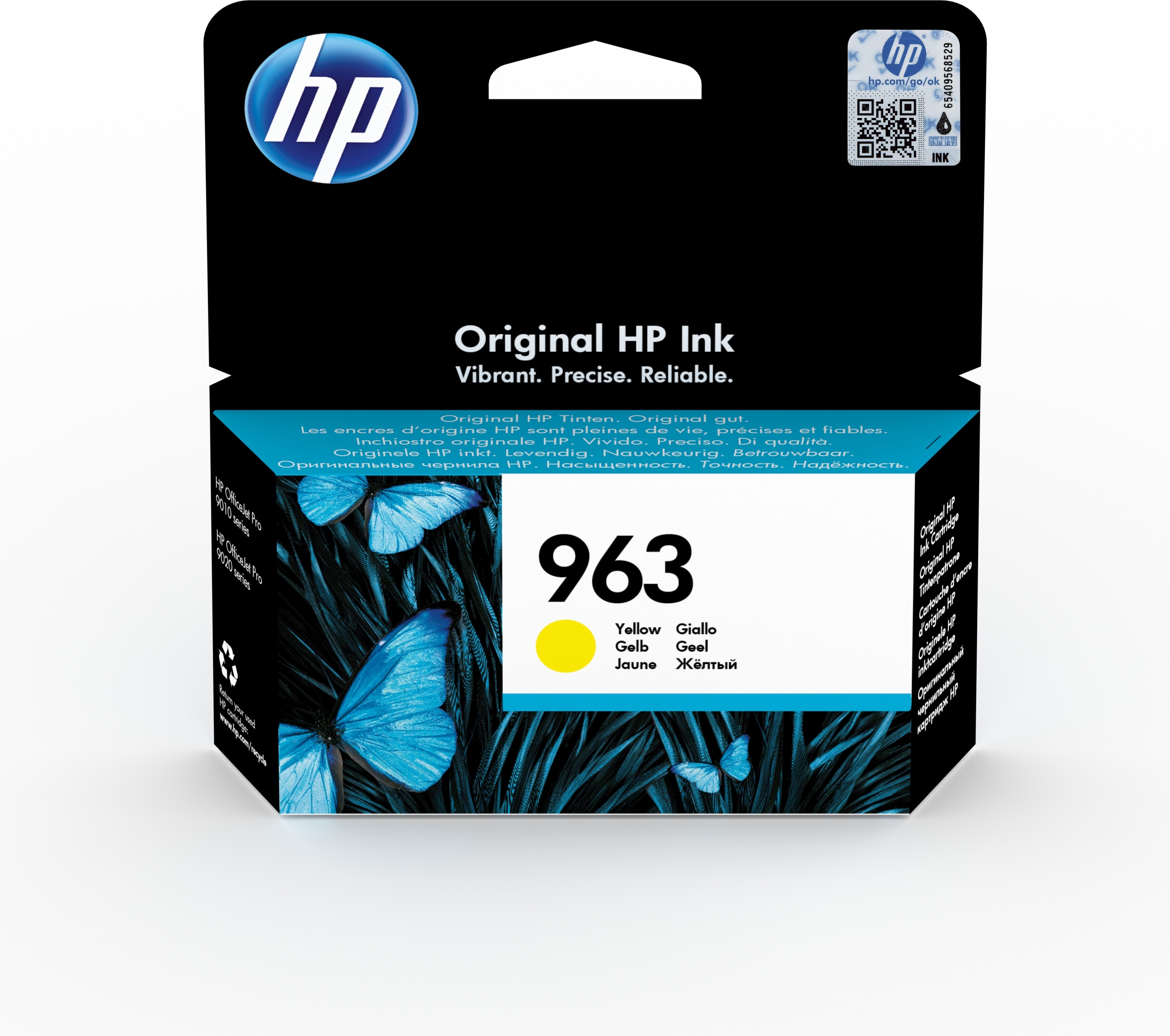 Žltá atramentová kazeta HP 963 3JA25AE