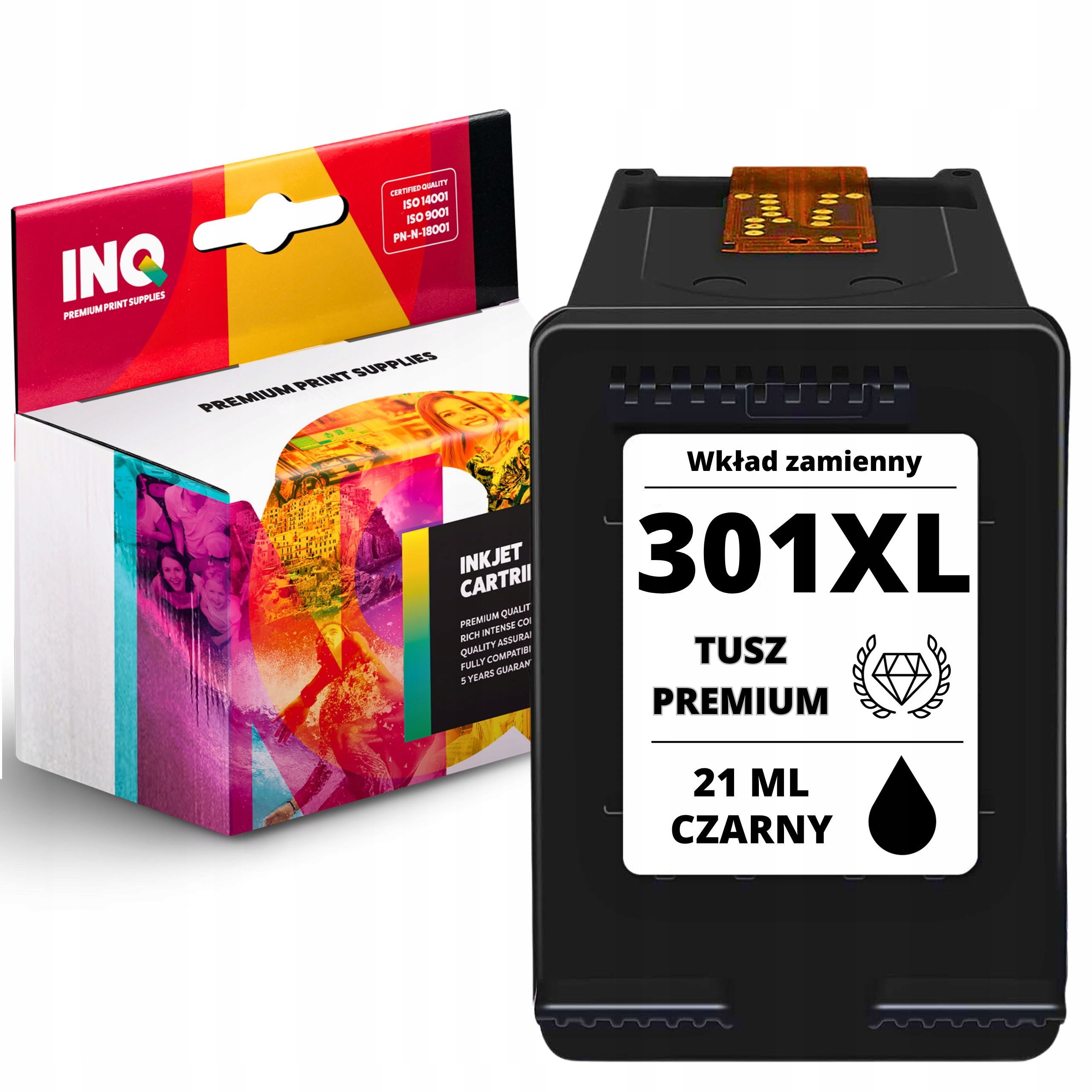 INQ atrament HP 301 XL BLACK pre HP black (black)