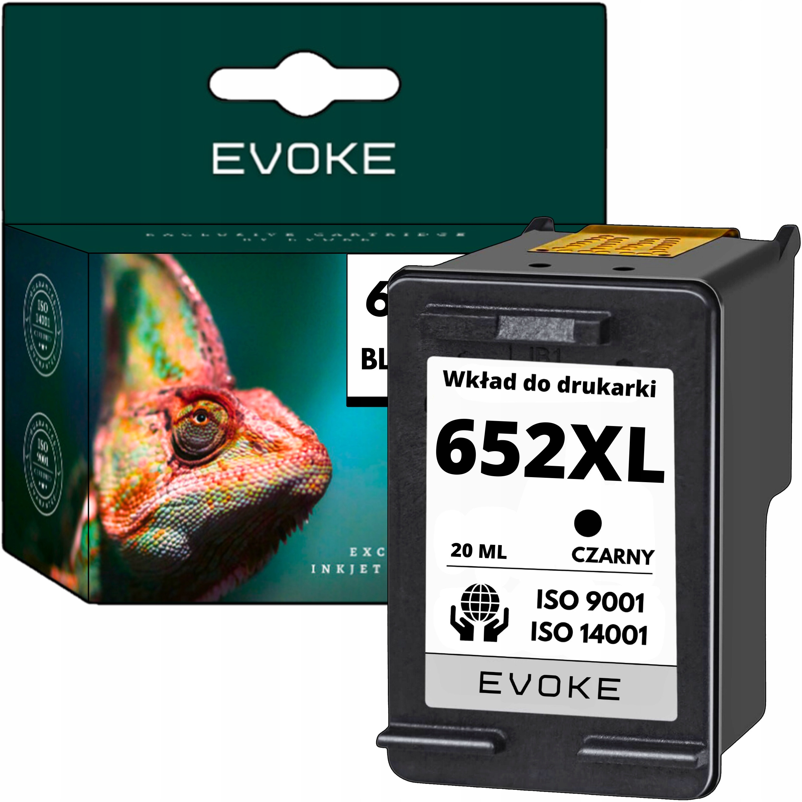 EVOKE atrament HP 652 XL čierny ZVÝŠENÝ F6V25AE pre HP čierny (čierny)