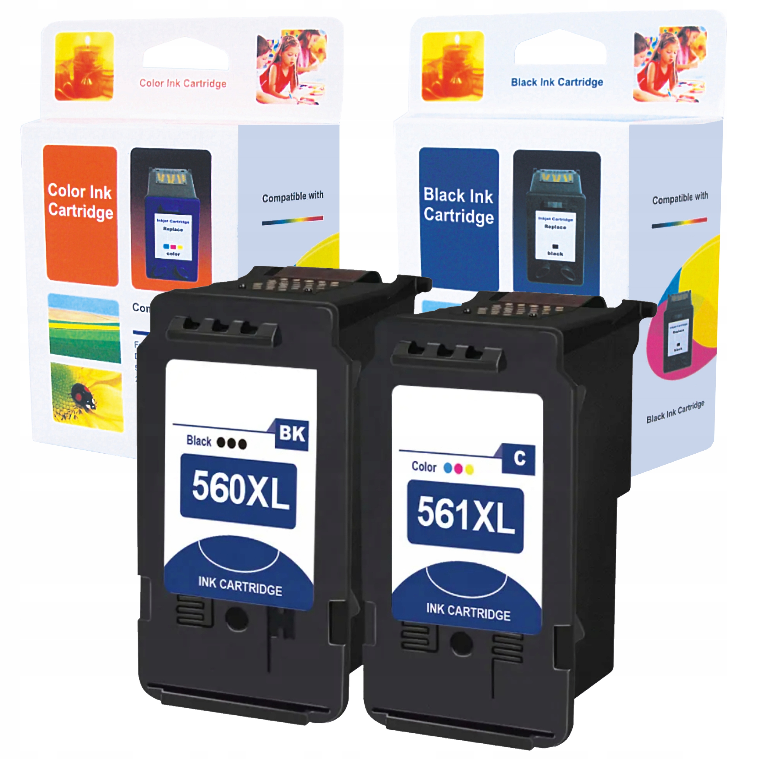 Nový1one PG 560 CL 561 XL PIXMA TS5351a TS5351 TS5352a atrament pre Canon čierny (black), trojfarebný, sada