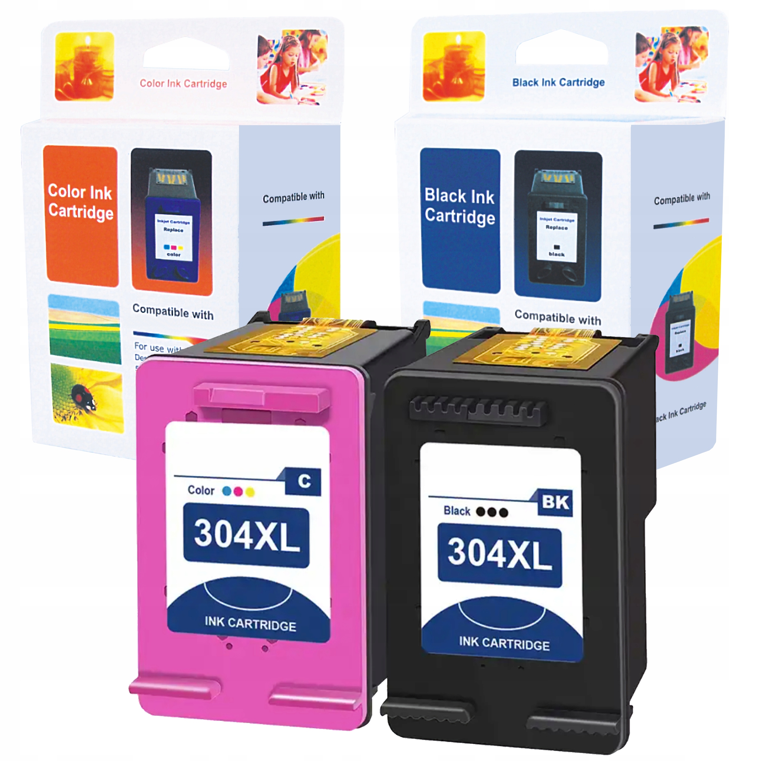 New1one atrament pre HP 304 BK XL+ HP 304 CMY XL pre HP black (black), trojfarebný, sada