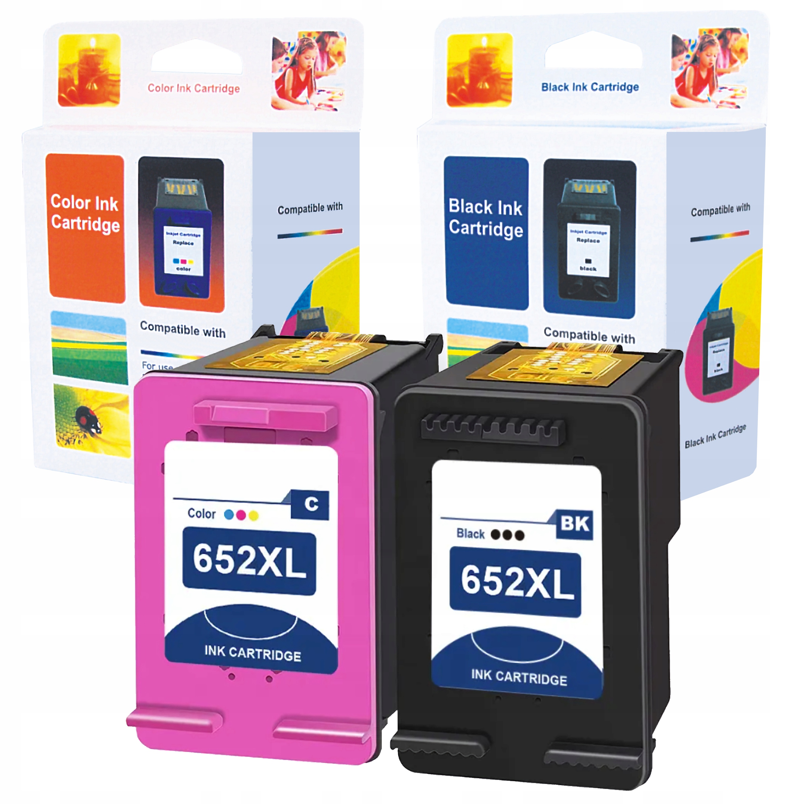 New1one atrament pre tlačiareň HP 652 XL BLACK + COLOR pre HP black (black), trojfarebný, sada