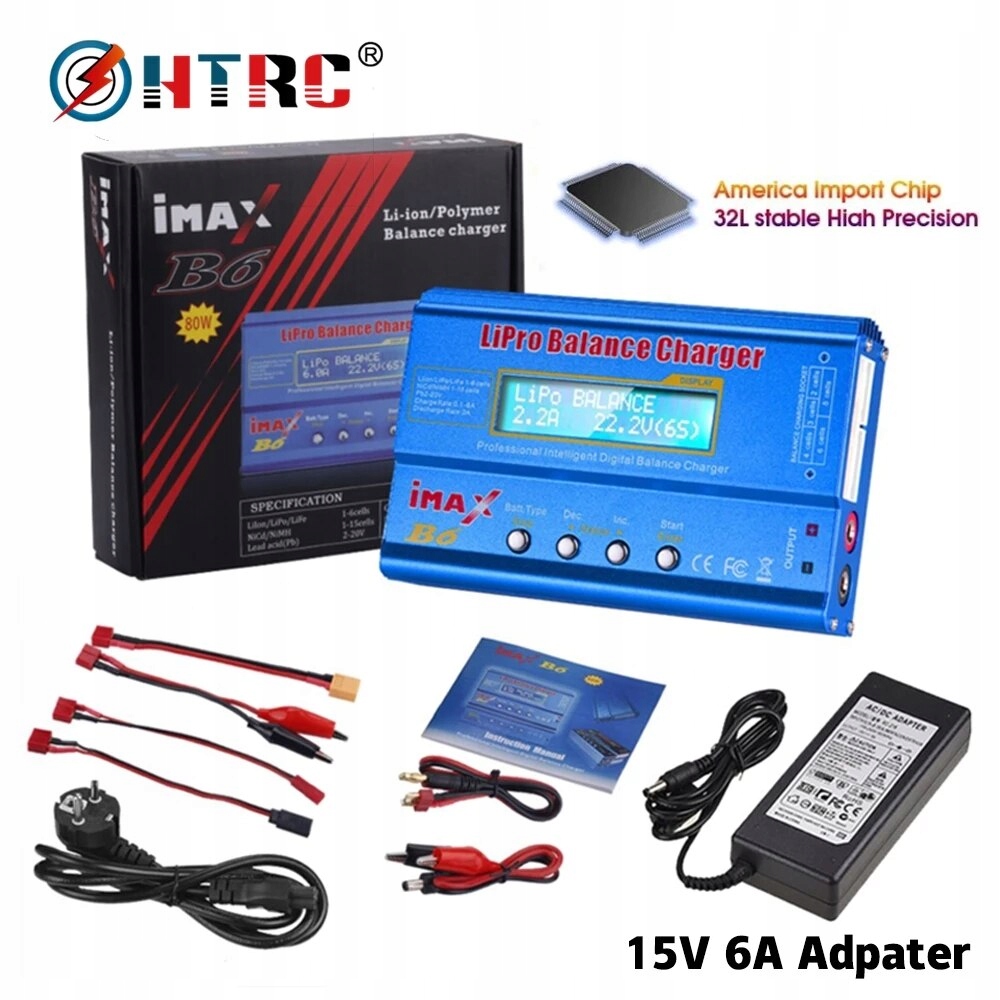 B6 80W RC nabíjačka pre lipo nimh li-ion ni-cd