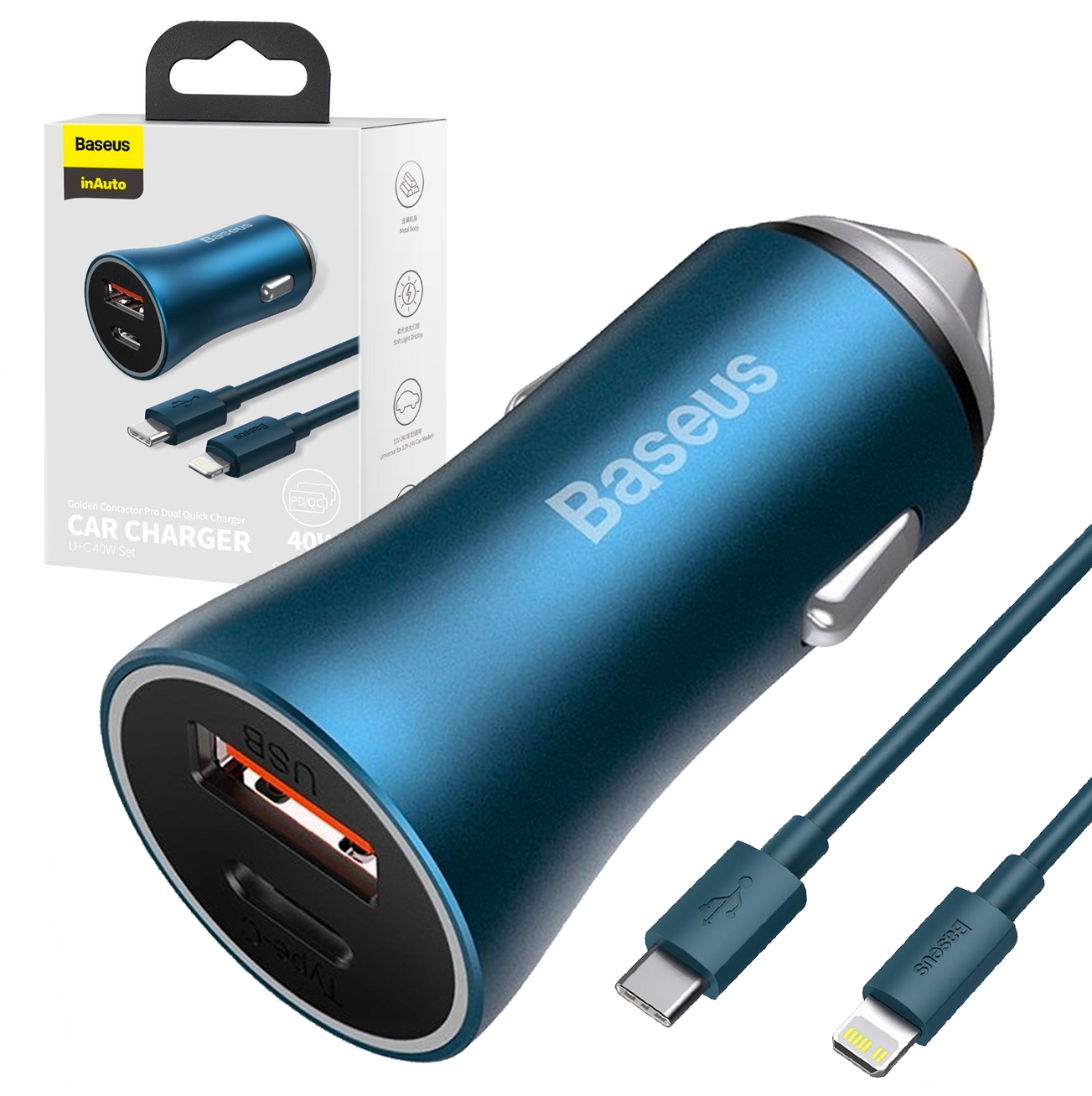Nabíjačka automobilu, USB Type C Baseus 3100 Ma