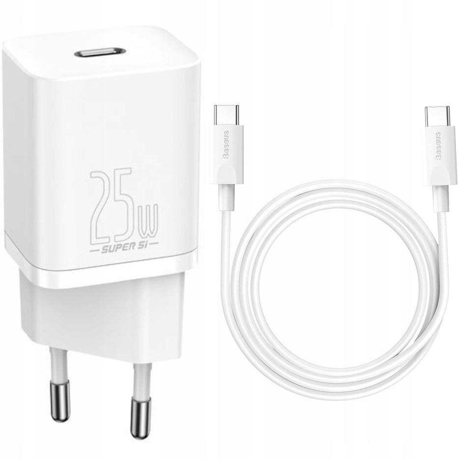 Baseus TZCCSUP-L02 USB typ C 3000 mA 12 V nástenná nabíjačka biela