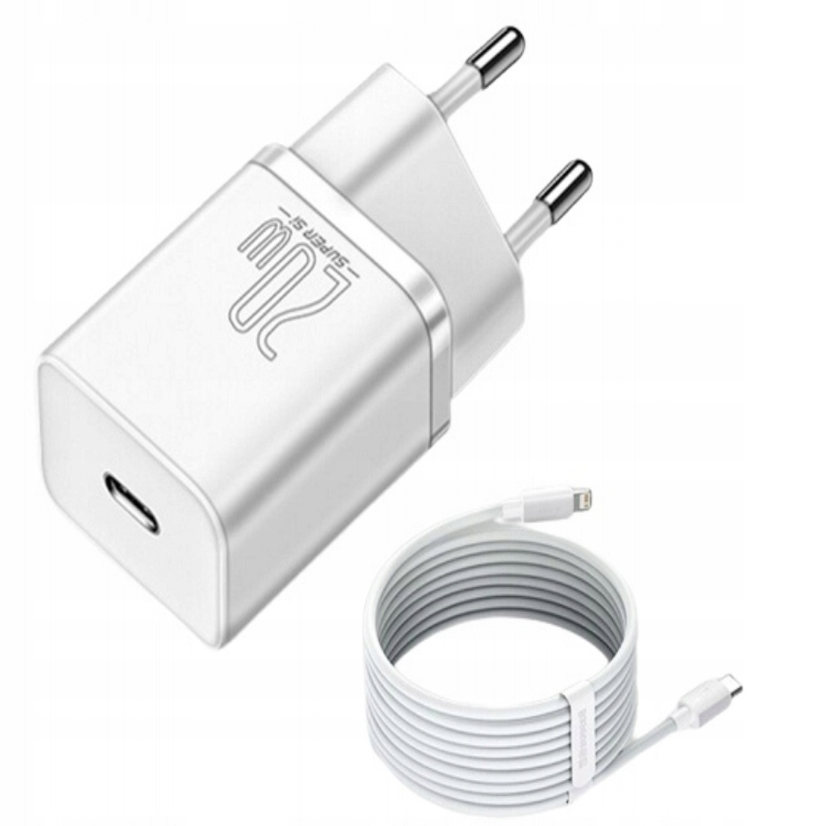 Baseus Super Si 1C 20W USB-C Lightning nabíjačka TZCCSUP-B02 + Klasické nálepky Baseus 1 ks.