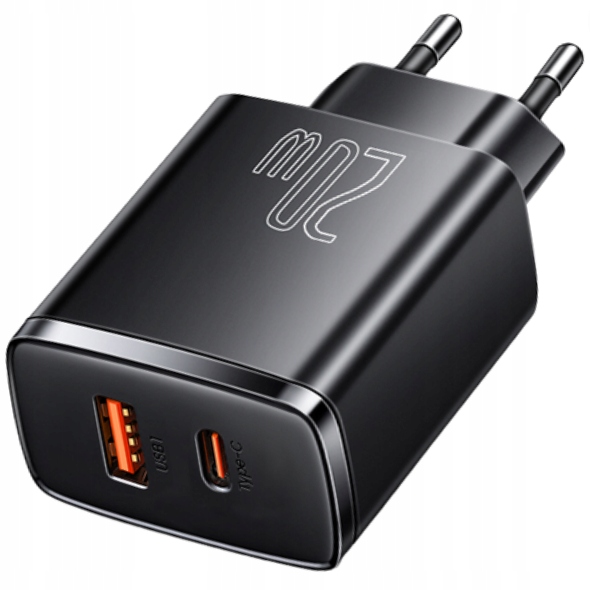 Baseus CCXJ-B01 USB nabíjačka, USB typ C univerzálna 3000 mA 5 V + nálepky Classic Baseus 1 ks.