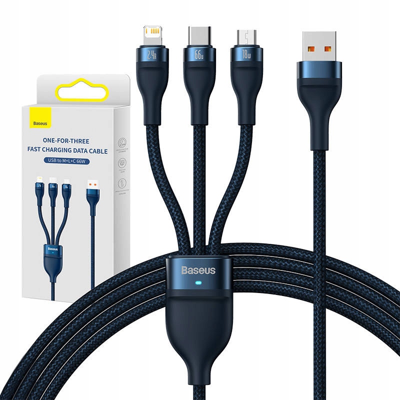 Sada káblov USB - USB typu C / microUSB / Lightning Baseus