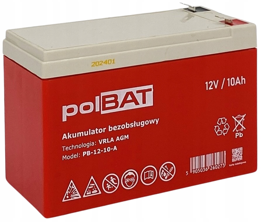 Akumulátor polBAT 12 V 10 Ah