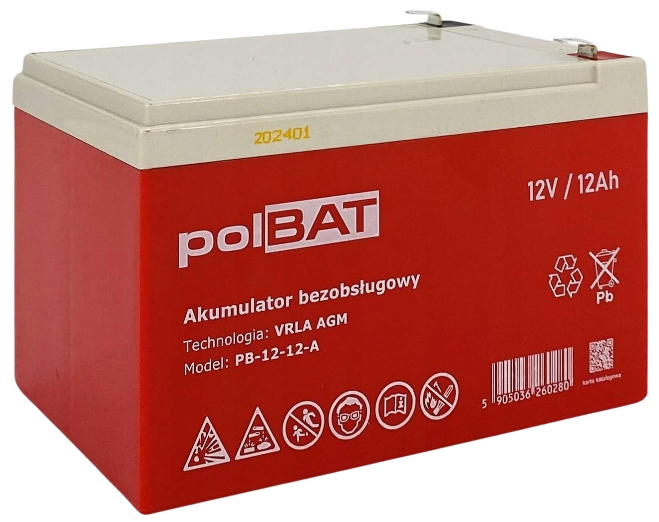 Akumulátor polBAT 12 V 12 Ah