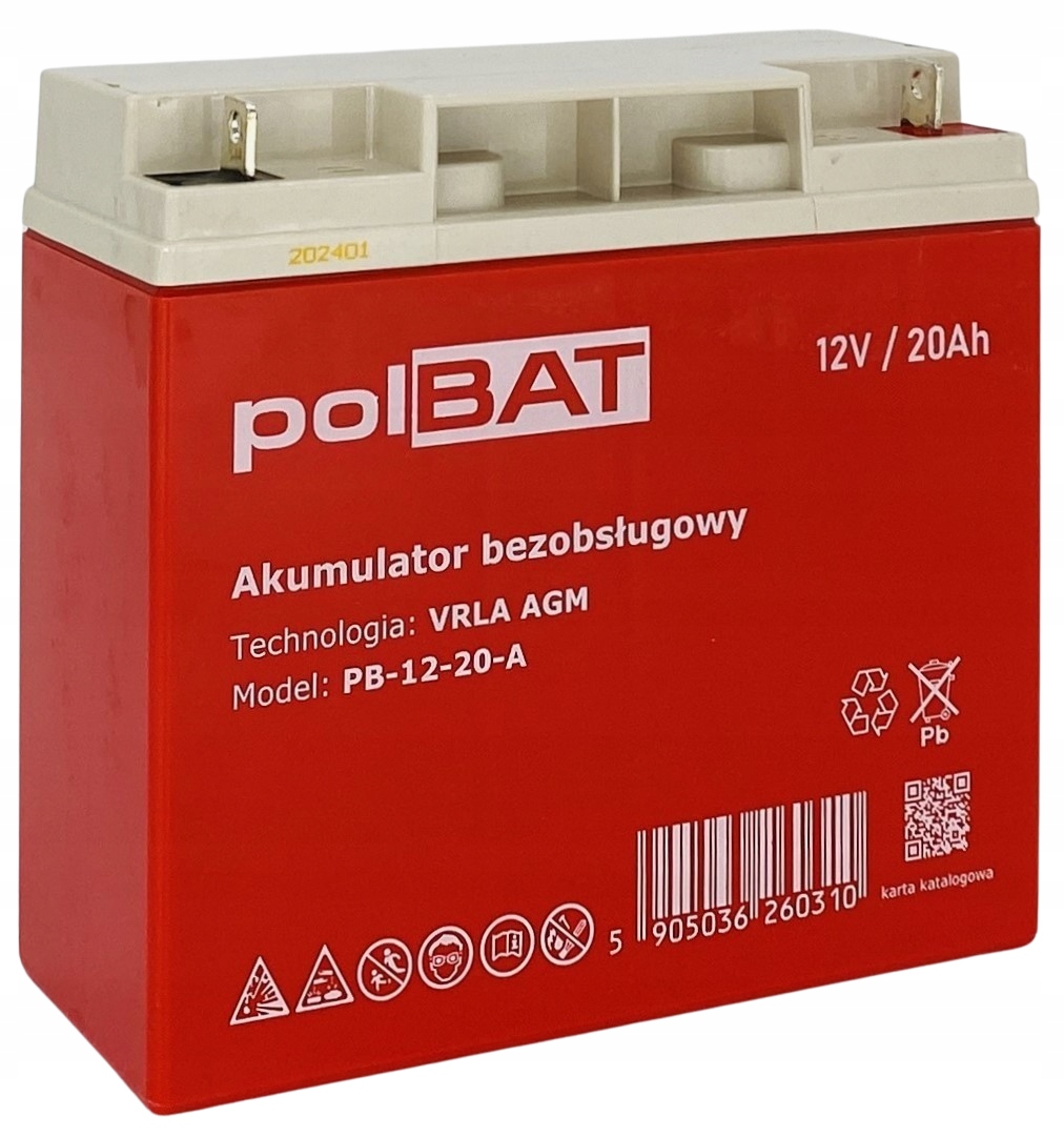 Akumulátor polBAT 12 V 20 Ah