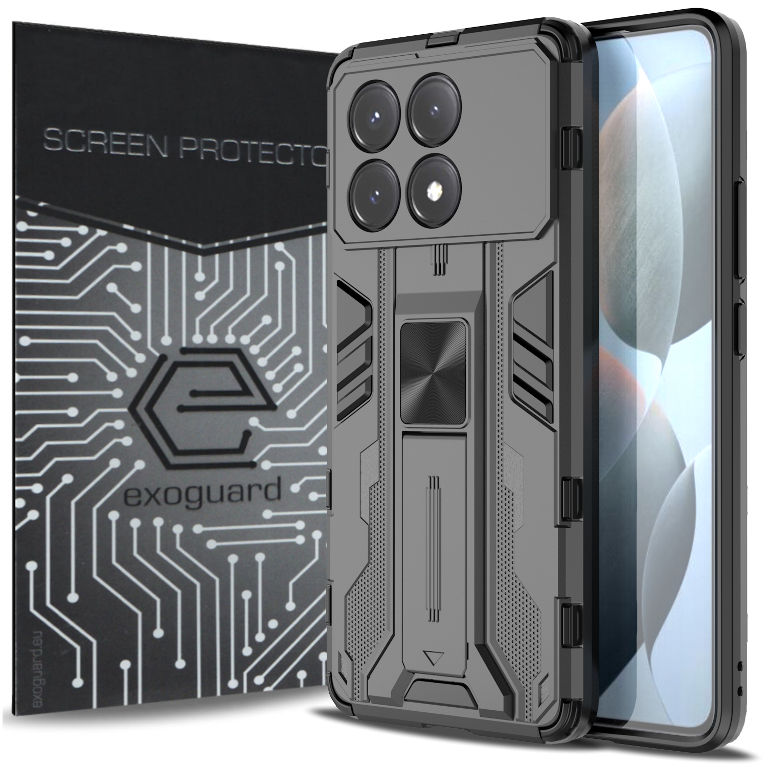 Chrbát Exoguard pre XIAOMI POCO X6 PRO 5G SUPERSONIC čierny