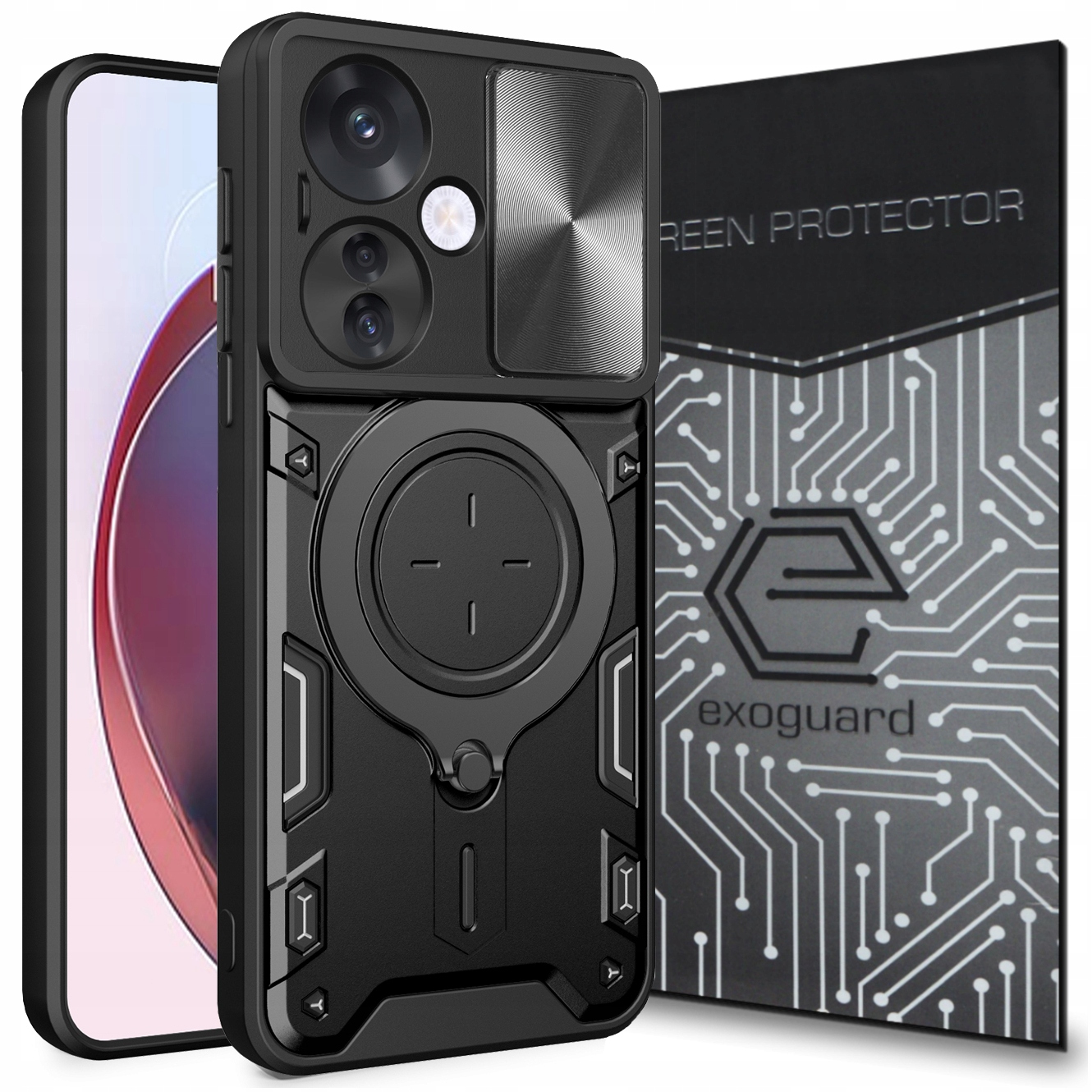 Zadná strana Exoguard pre Oppo RENO 11F 5G RINGSHIELD čierny
