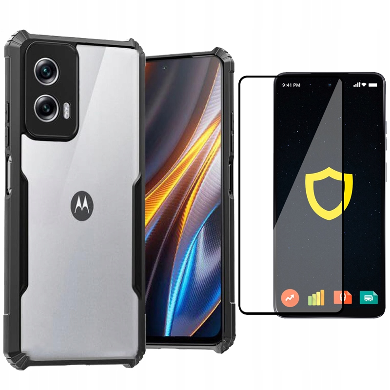 Spacecase back for Motorola Moto G04/G24/G24 Power Beetle black + Tvrdené sklo Spacecase for Motorola Moto G04/G24/G24 Power 1 ks.