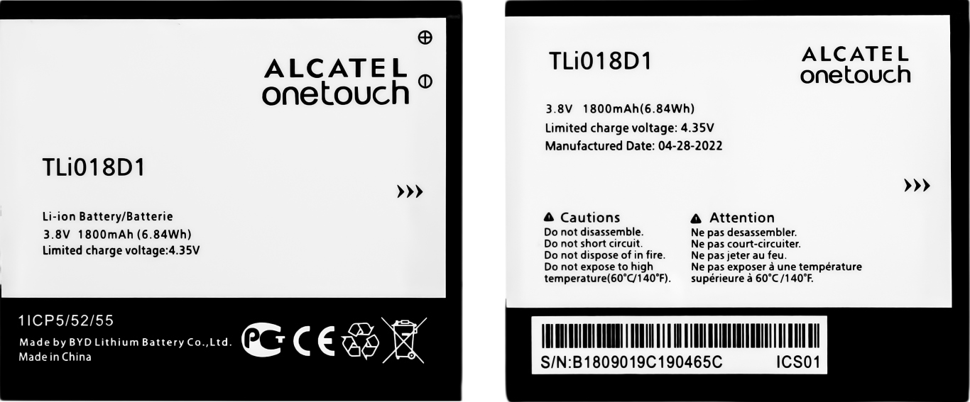 Batéria pre Alcatel TLI018D1 1800 mAh