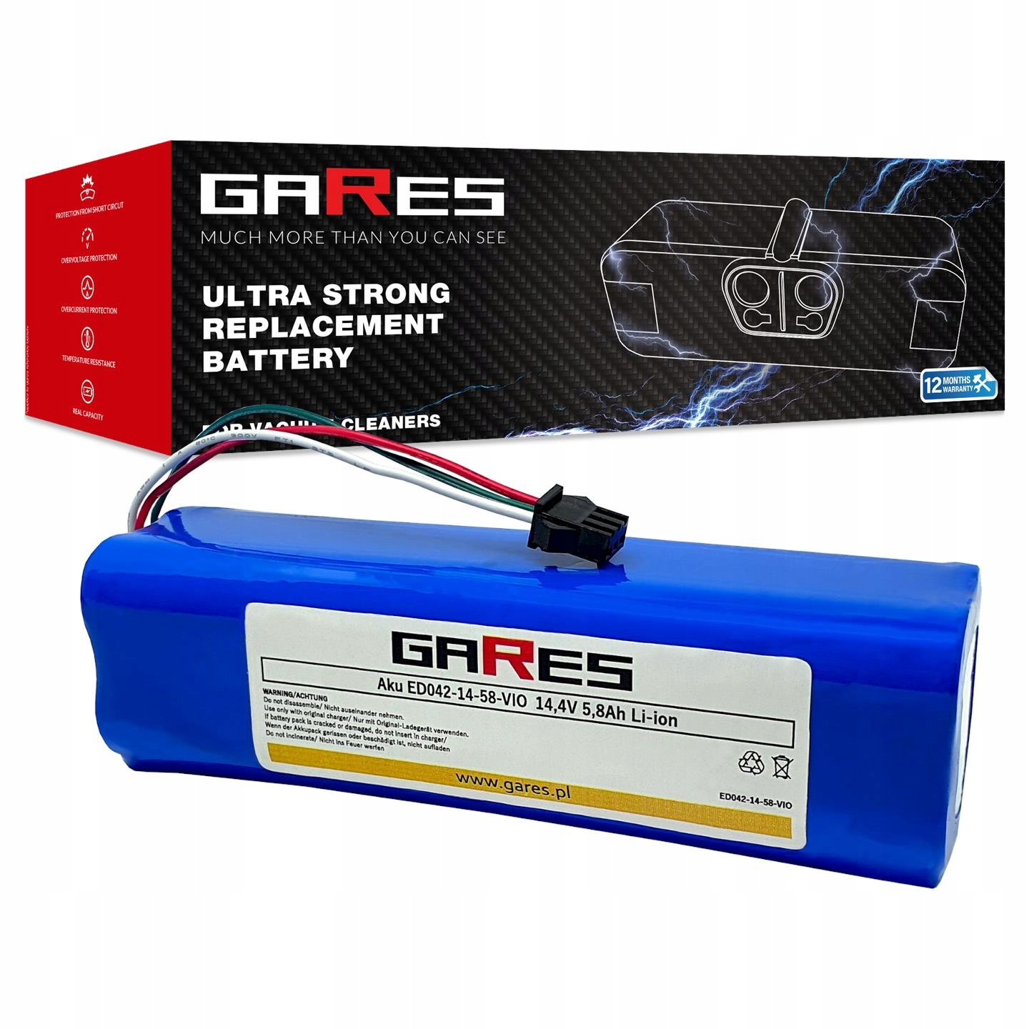 Li-ion batéria gares profesionála 5800 mAh