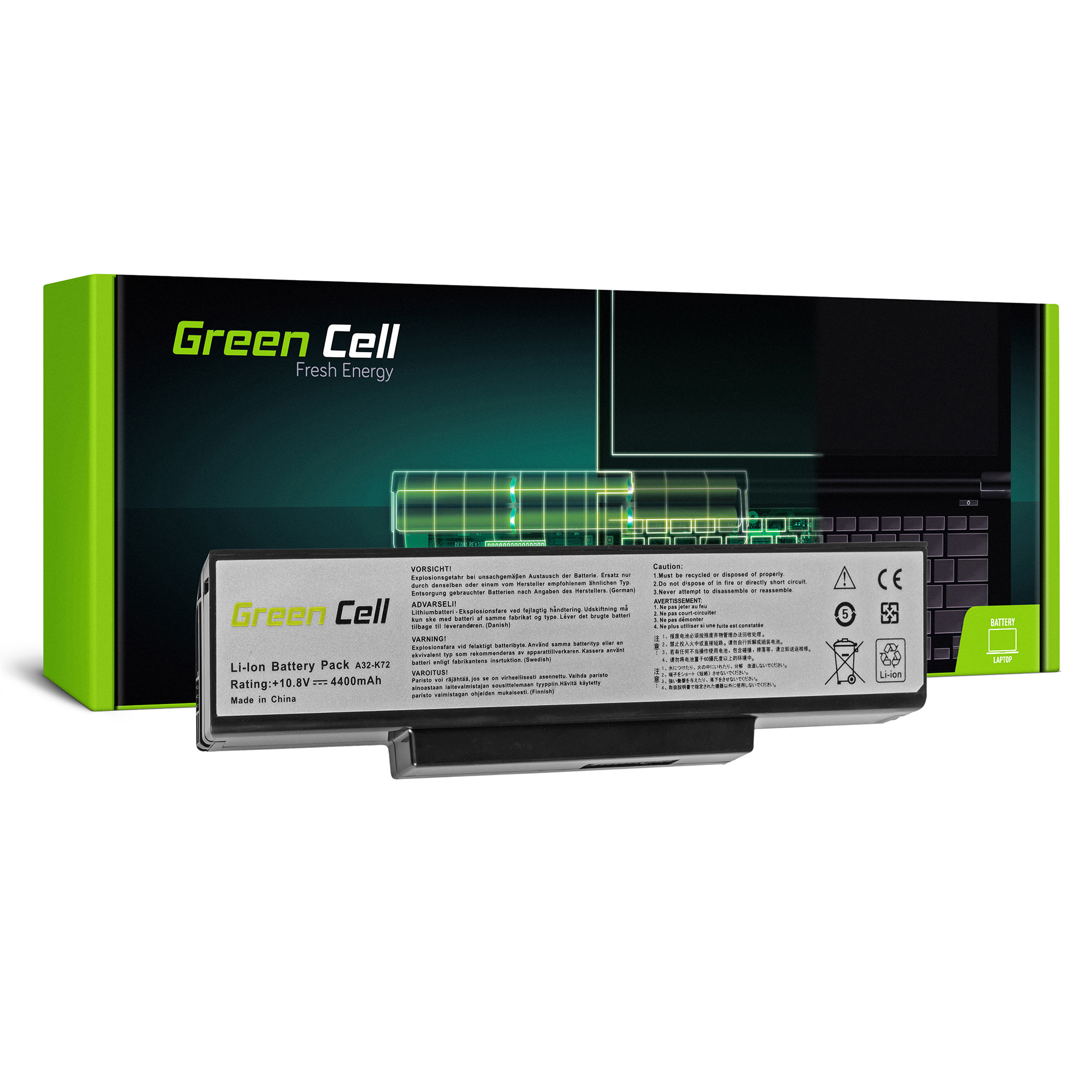 Lítium-iónová batéria pre notebook Asus 4400 mAh Green Cell