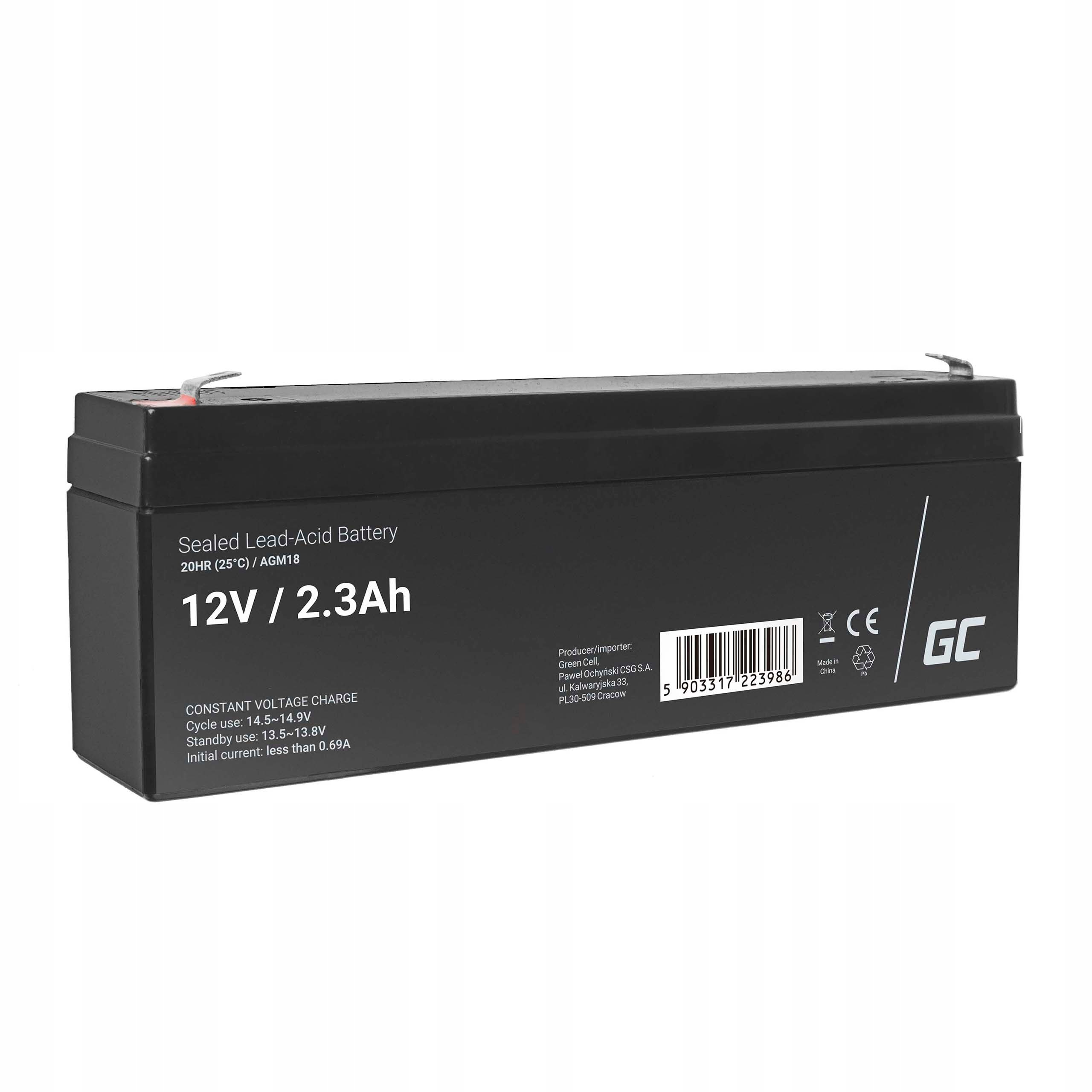 Akumulátor Green Cell 12 V 2,3 Ah