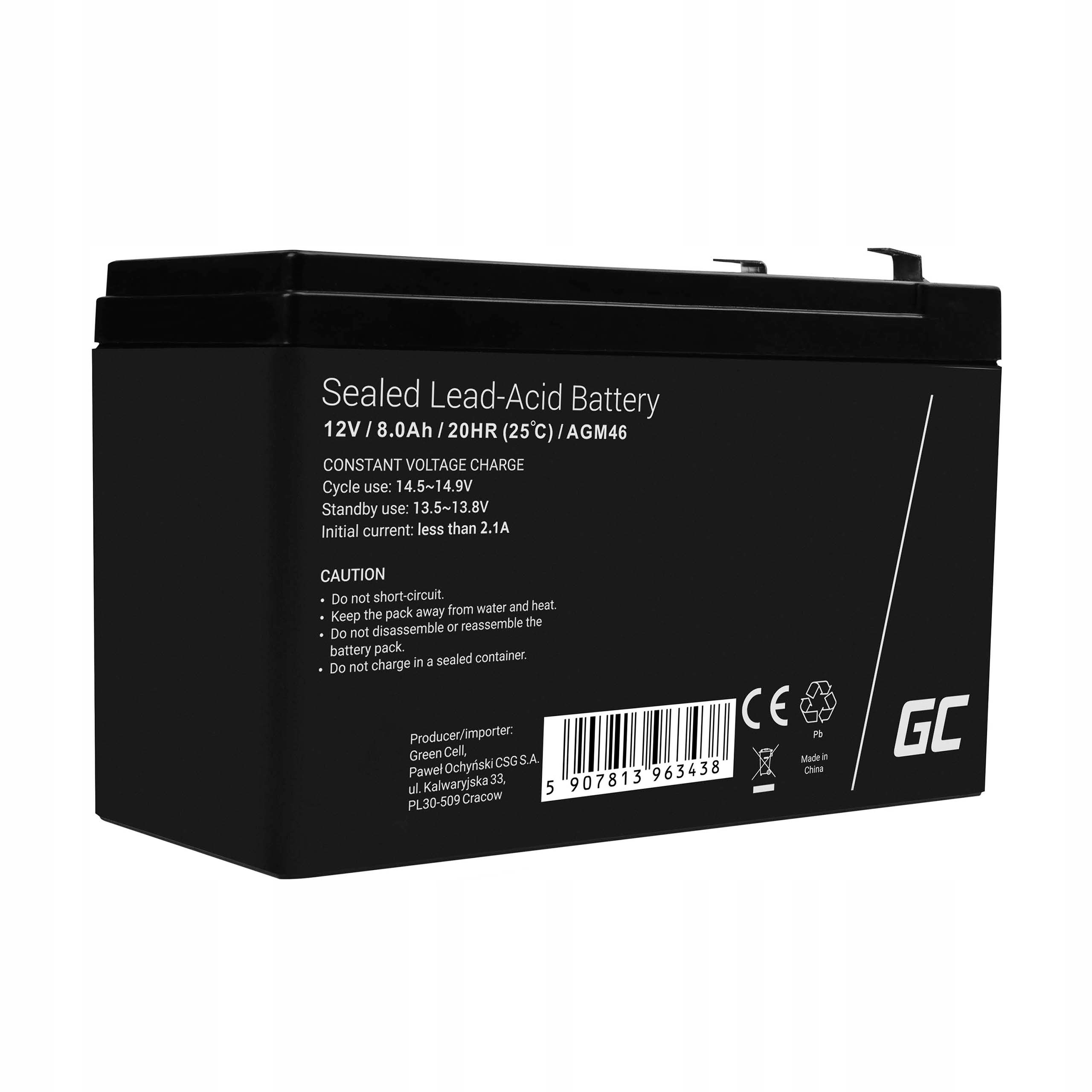 Akumulátor Green Cell 12 V 8 Ah