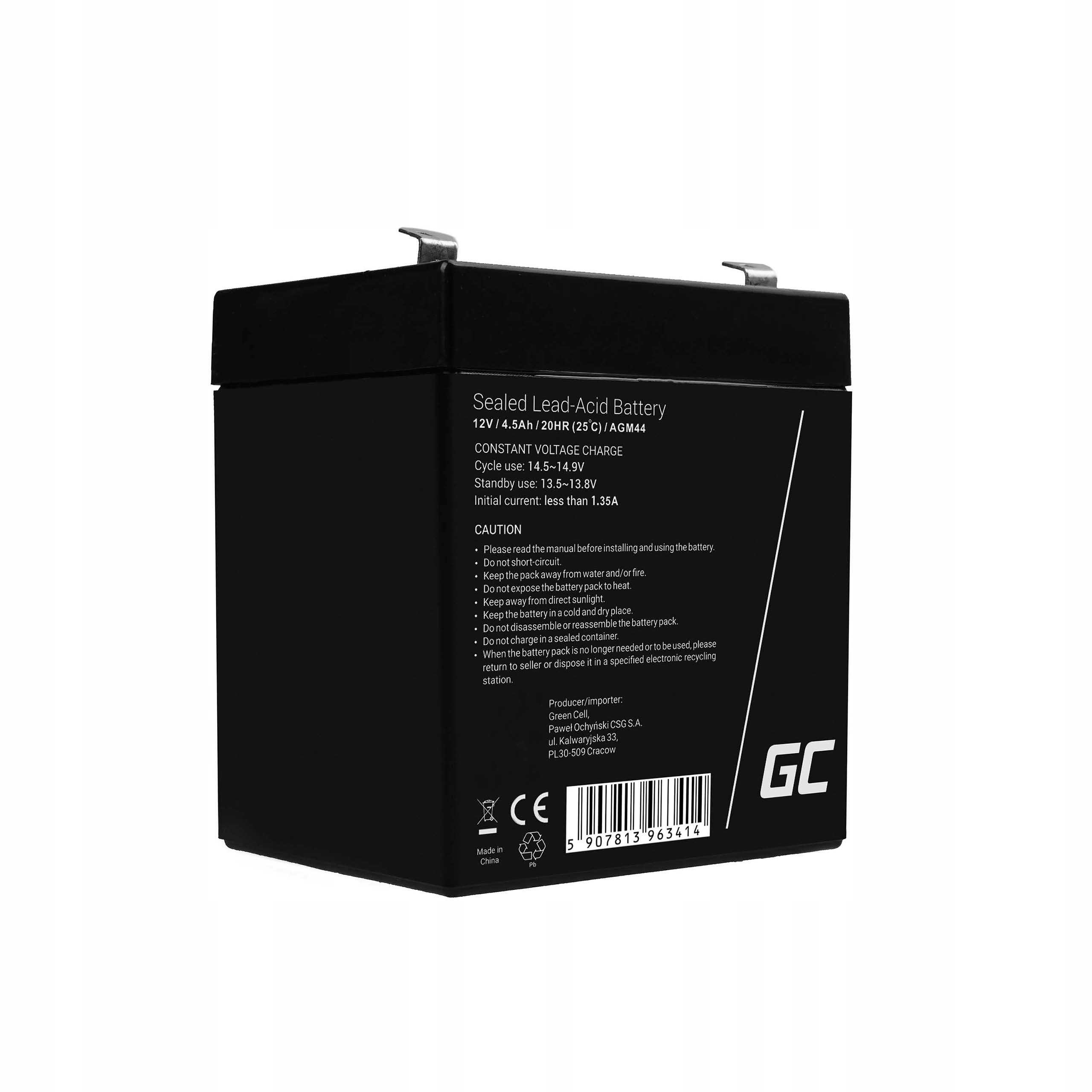 Akumulátor Green Cell 12 V 4,5 Ah